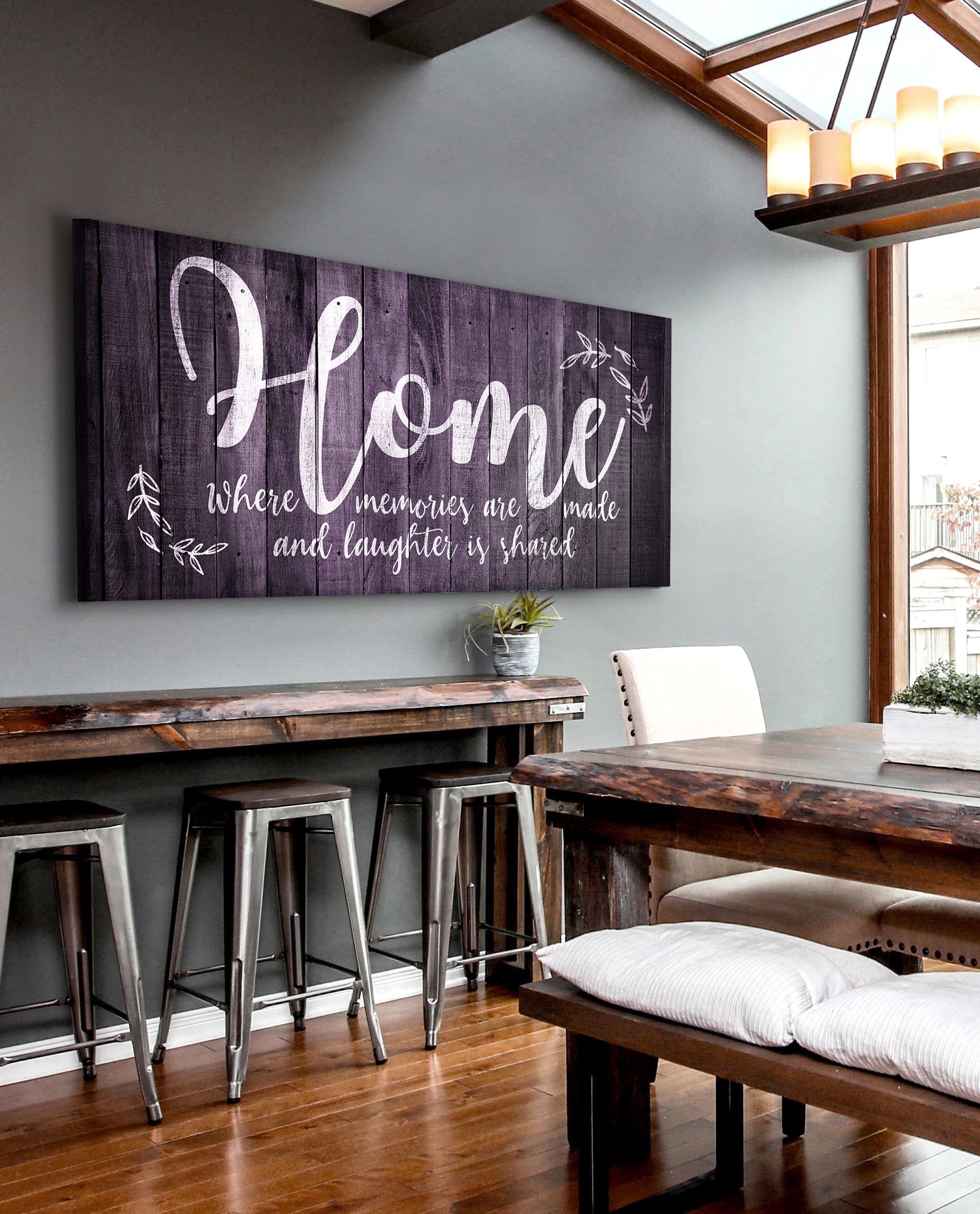 Exclusive! Ready-to-Hang Wood Frame Home Wall Art: Where Memories and Laughter Unite