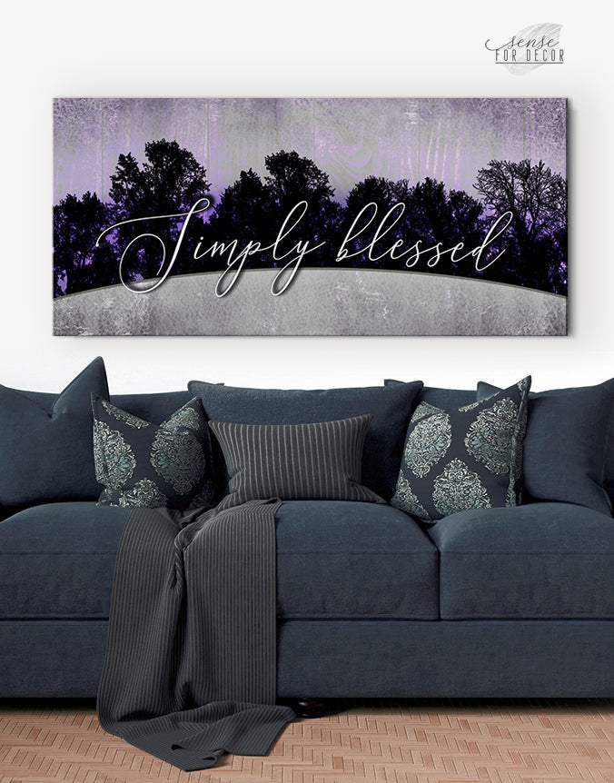 Hot Deal! Simply Blessed V10 Christian Wall Art with Wood Frame (Ready to Hang)