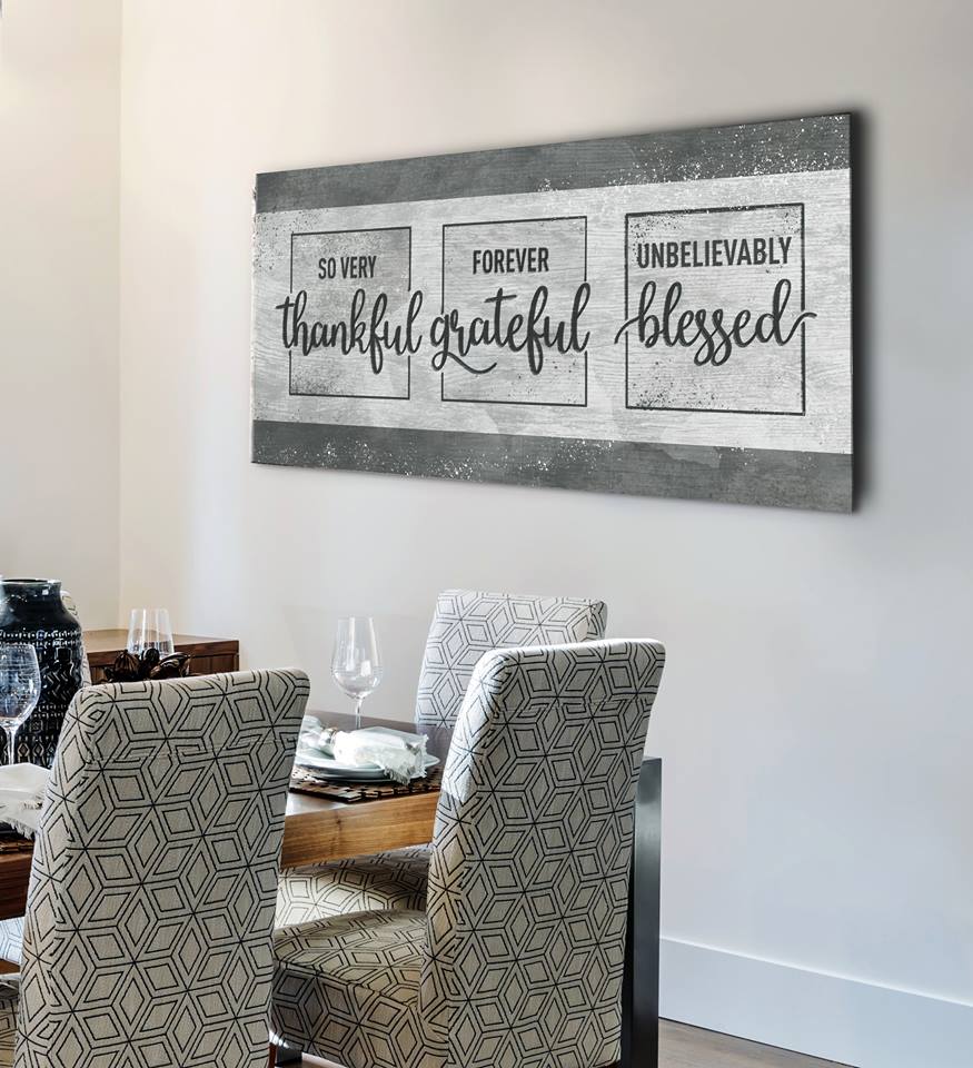 Christian Wall Art: Thankful, Grateful, Blessed - Buy 2 Get 20% Off!