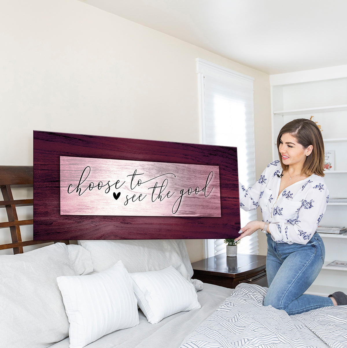 Ready-to-Hang Wood Frame Home Wall Art: Choose to See the Good (Buy 2, Save 20%)