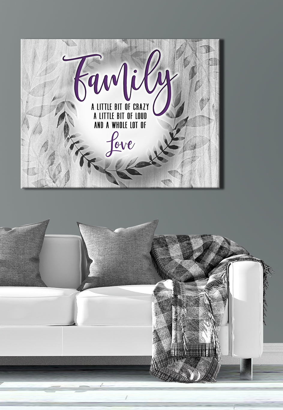 Limited Time Offer! Ready - To - Hang Wood - Framed Family Wall Art with a Touch of Crazy V3