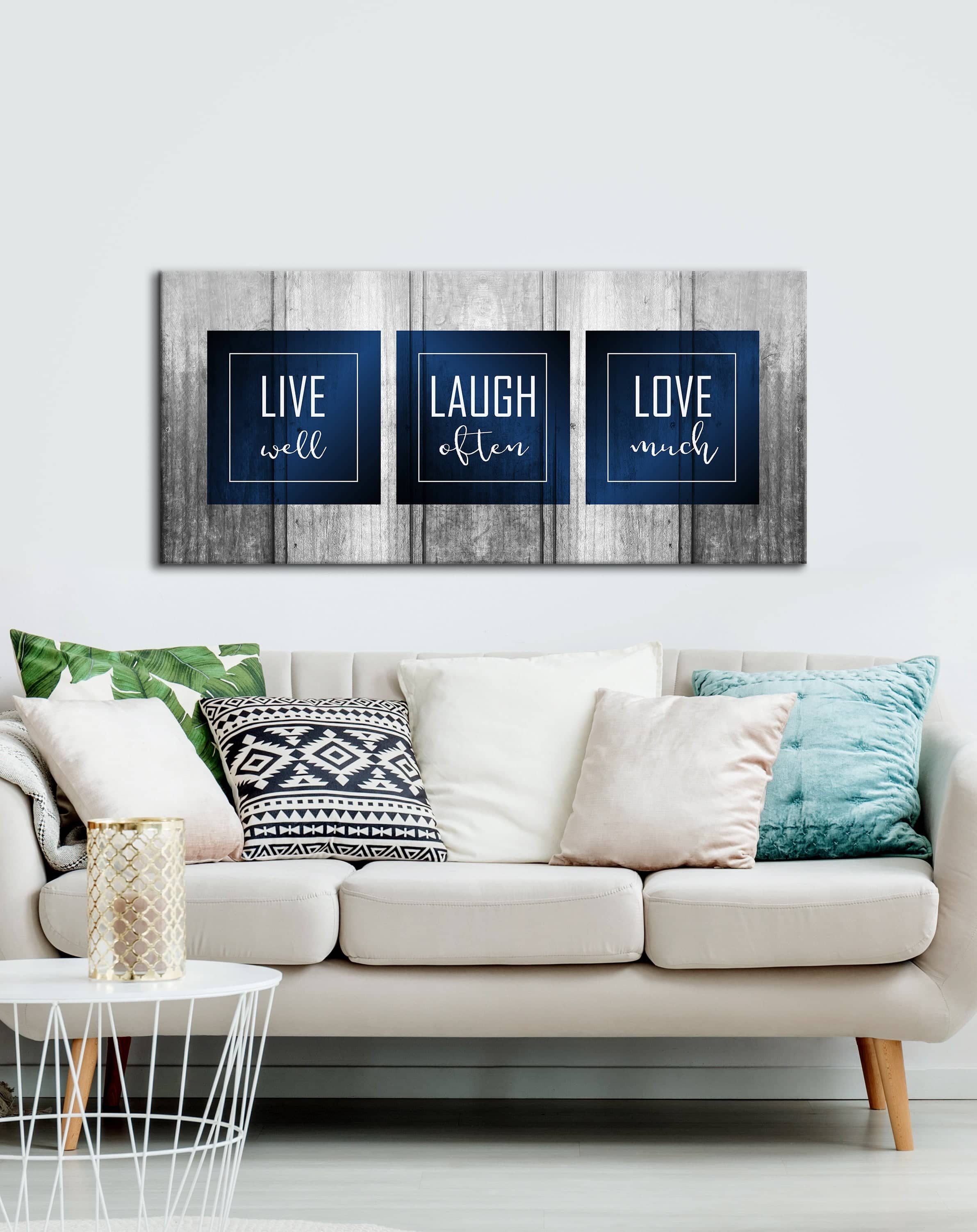 Hot Deal: Live Laugh Love Bedroom Wall Art - 2 Sizes, Wood Frame, Ready To Hang