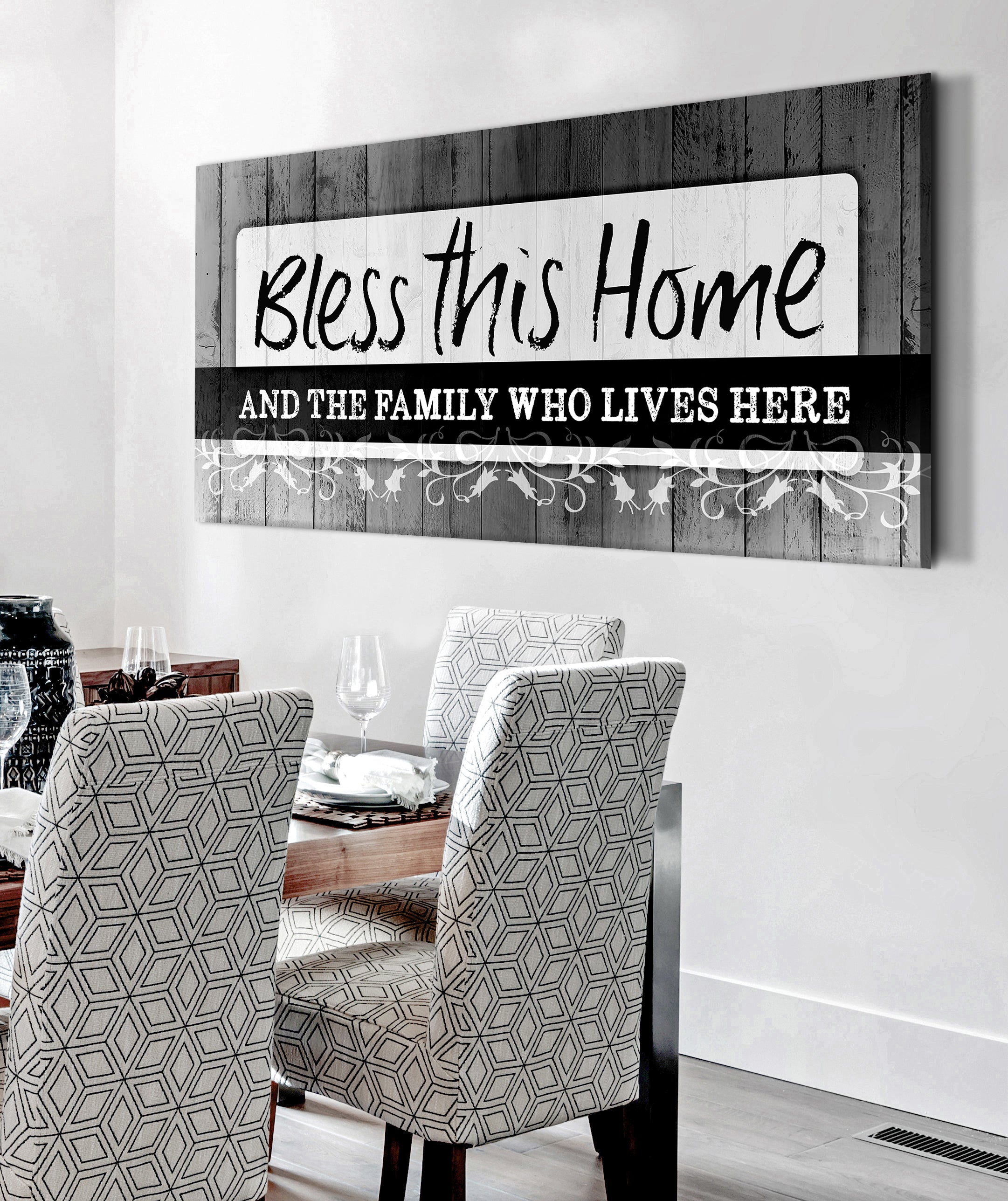 High - Quality Wood - Framed 'Bless This Home' Wall Art, Ready To Hang