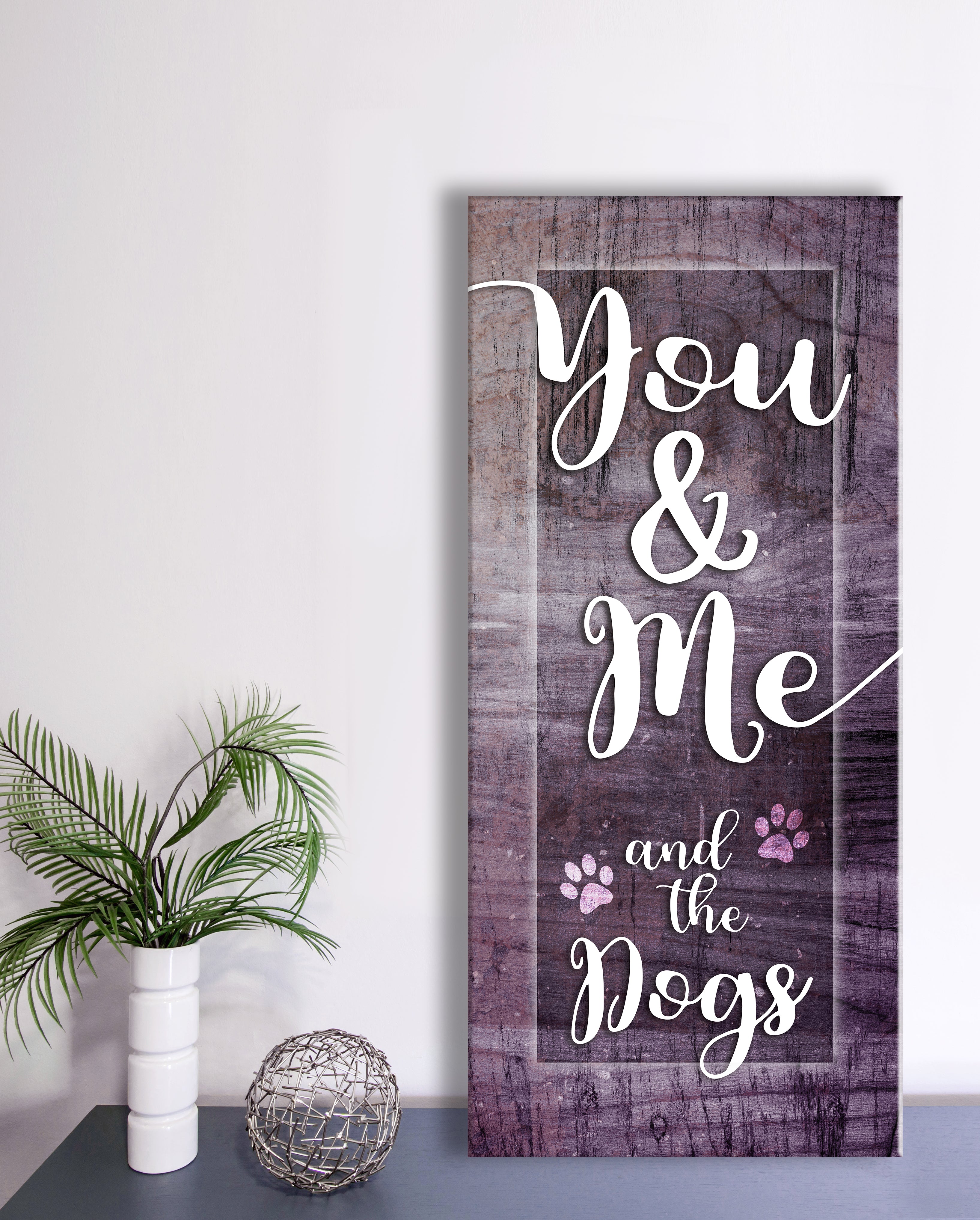 Exclusive Pet Wall Art: 'You, Me And The Dogs' V7 with Wood Frame, Ready to Hang - Buy 2 Get 20% Off!