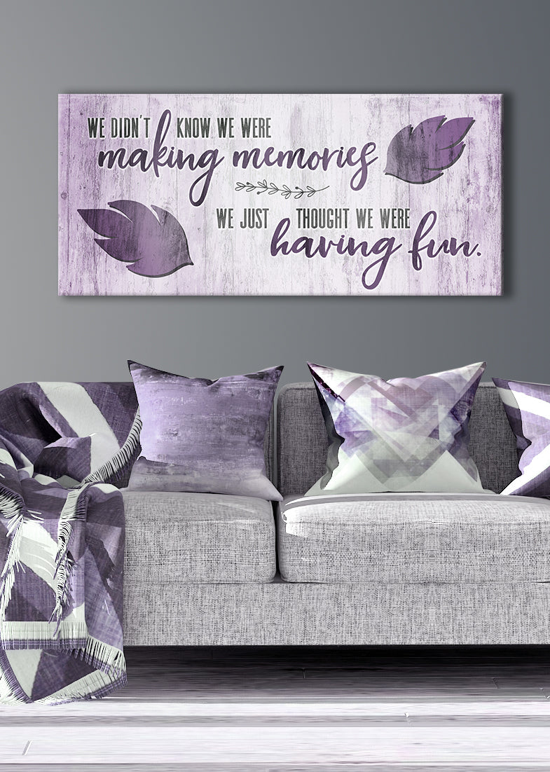Limited-Time Offer! Family Wall Art - 'We Didn't Know We Were Making Memories' with Wood Frame, Ready to Hang