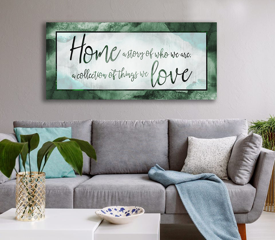 Ready-to-Hang Wood Frame Home Wall Art: Our Story V2