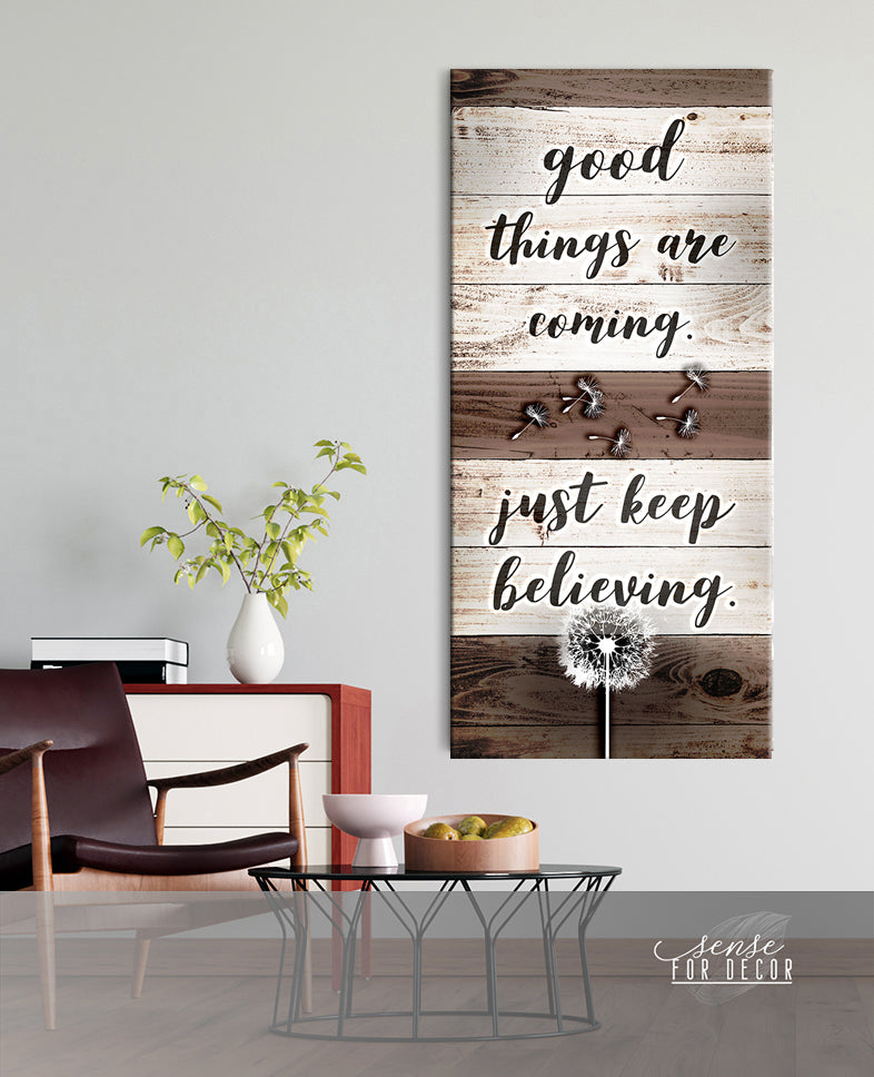 Hot Deal! Inspire Wall Art: Good Things Are Coming (Wood Frame, Ready To Hang)