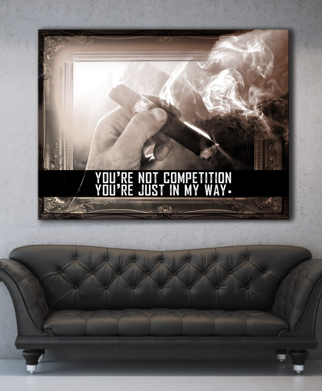 Hot Deal! Ready - To - Hang Wood - Framed Business Wall Art: Competition In The Way