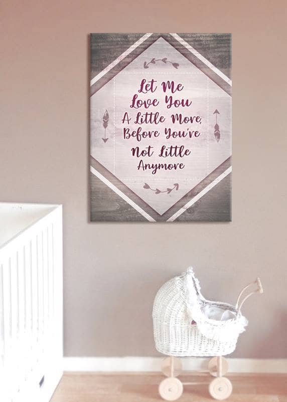 High - Quality Baby Room Wall Art: No Longer a Little One (Wood Frame, Ready to Hang)