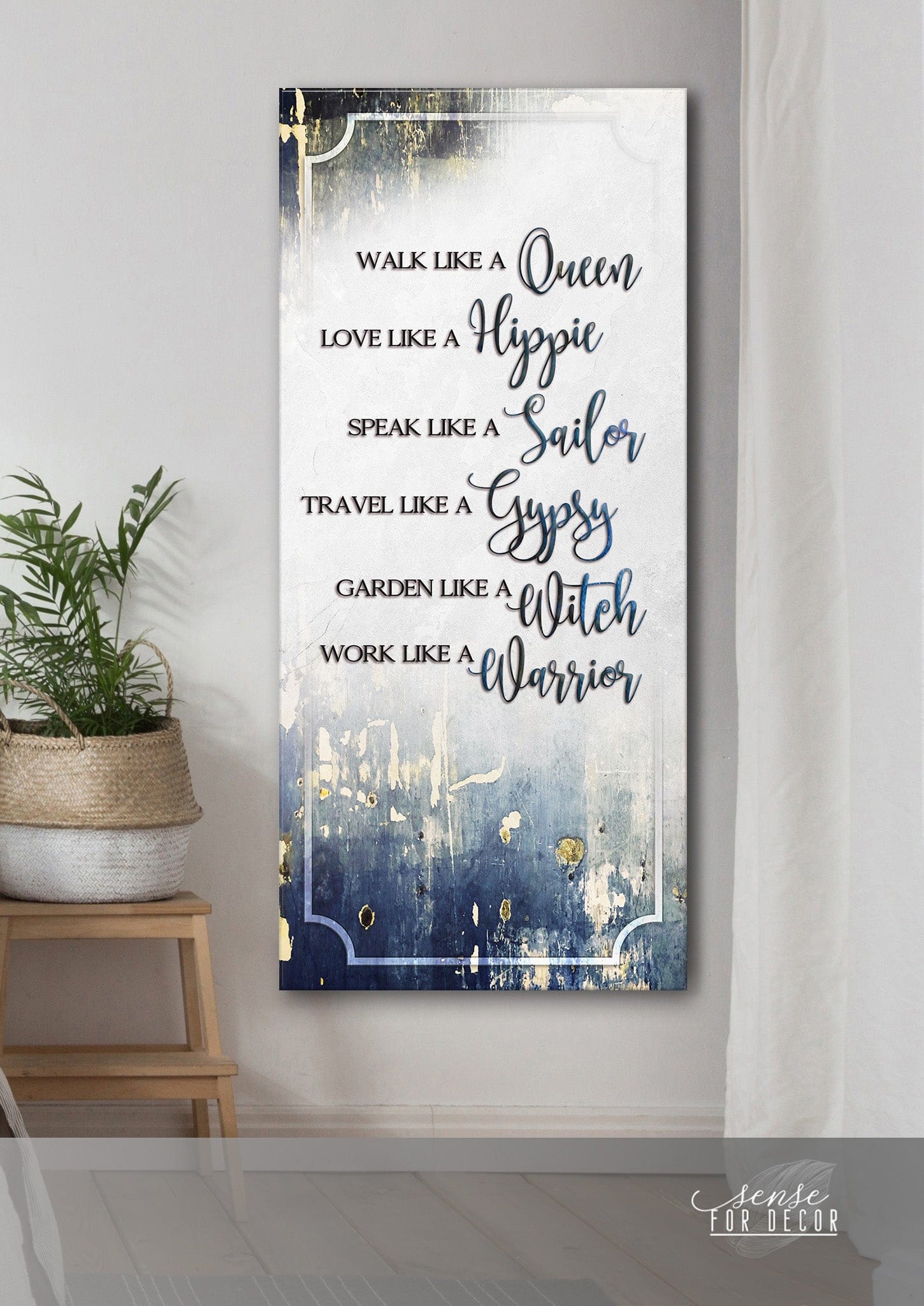 Ready-to-Hang Wood Frame Wall Art: Walk Like A Queen
