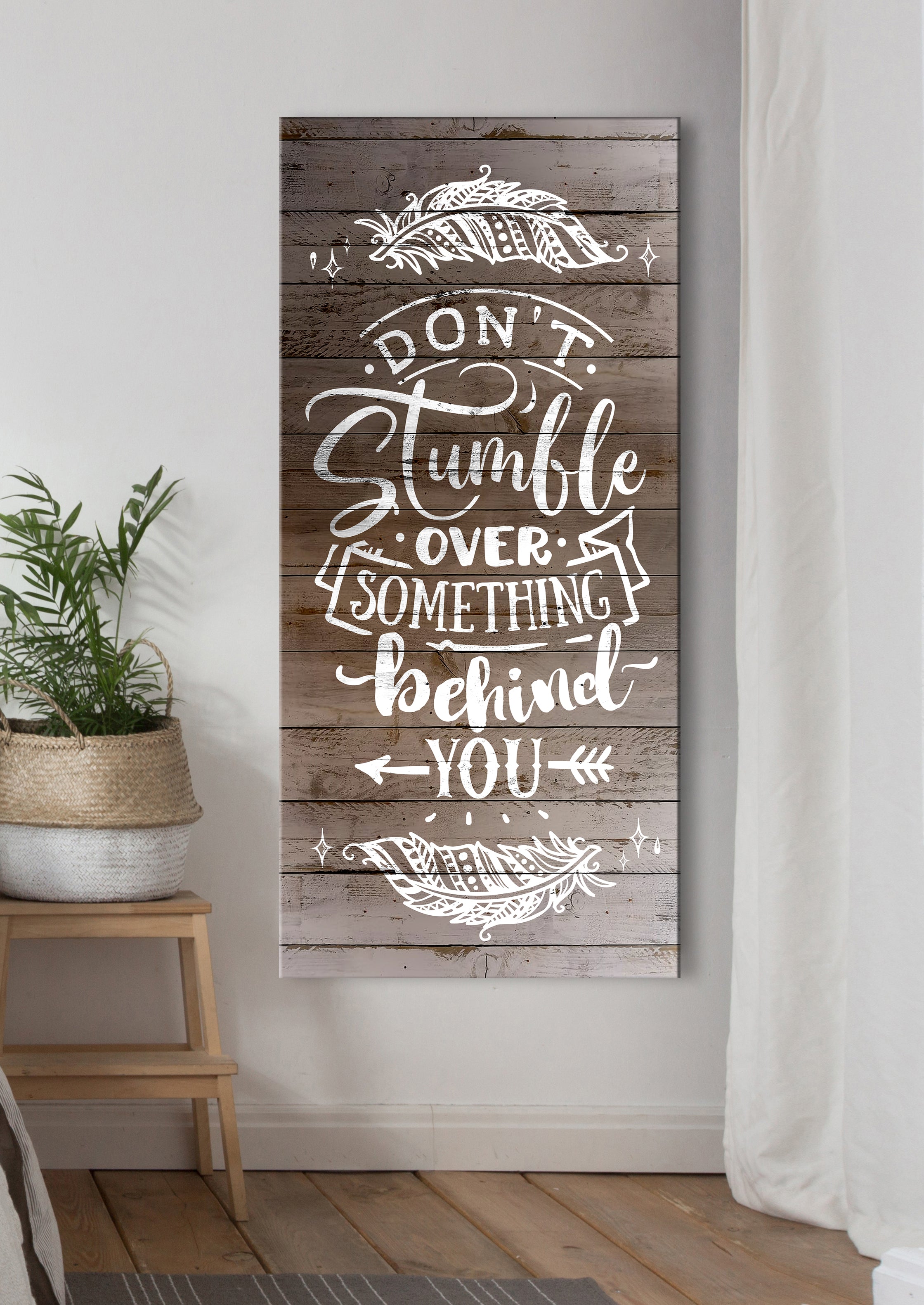 Ready-to-Hang Wood Frame Home Wall Art: Don't Look Back! Get 20% Off When You Buy 2
