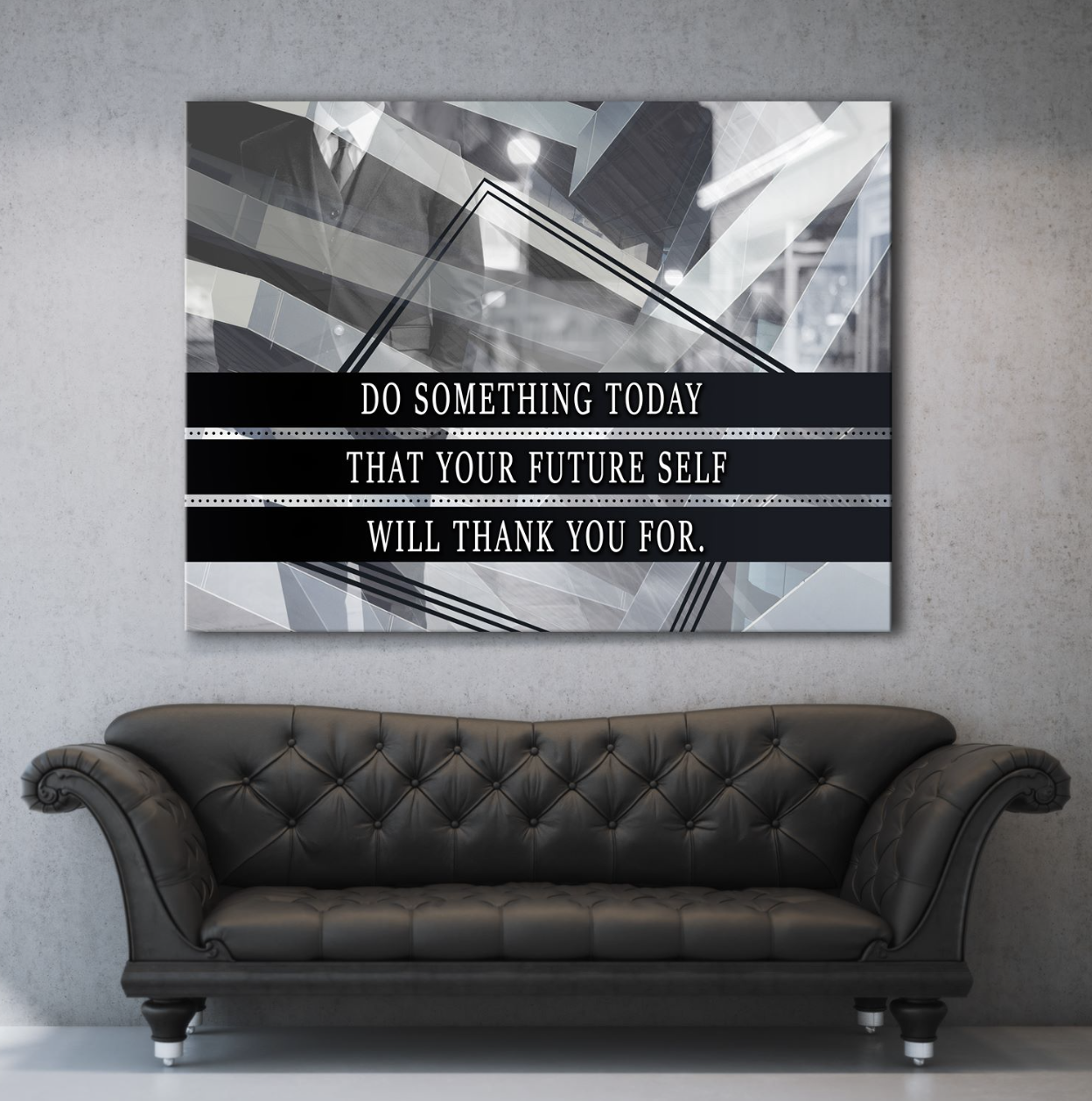 High - Quality Wood - Framed Business Wall Art: Thank Your Future Self (Ready To Hang)