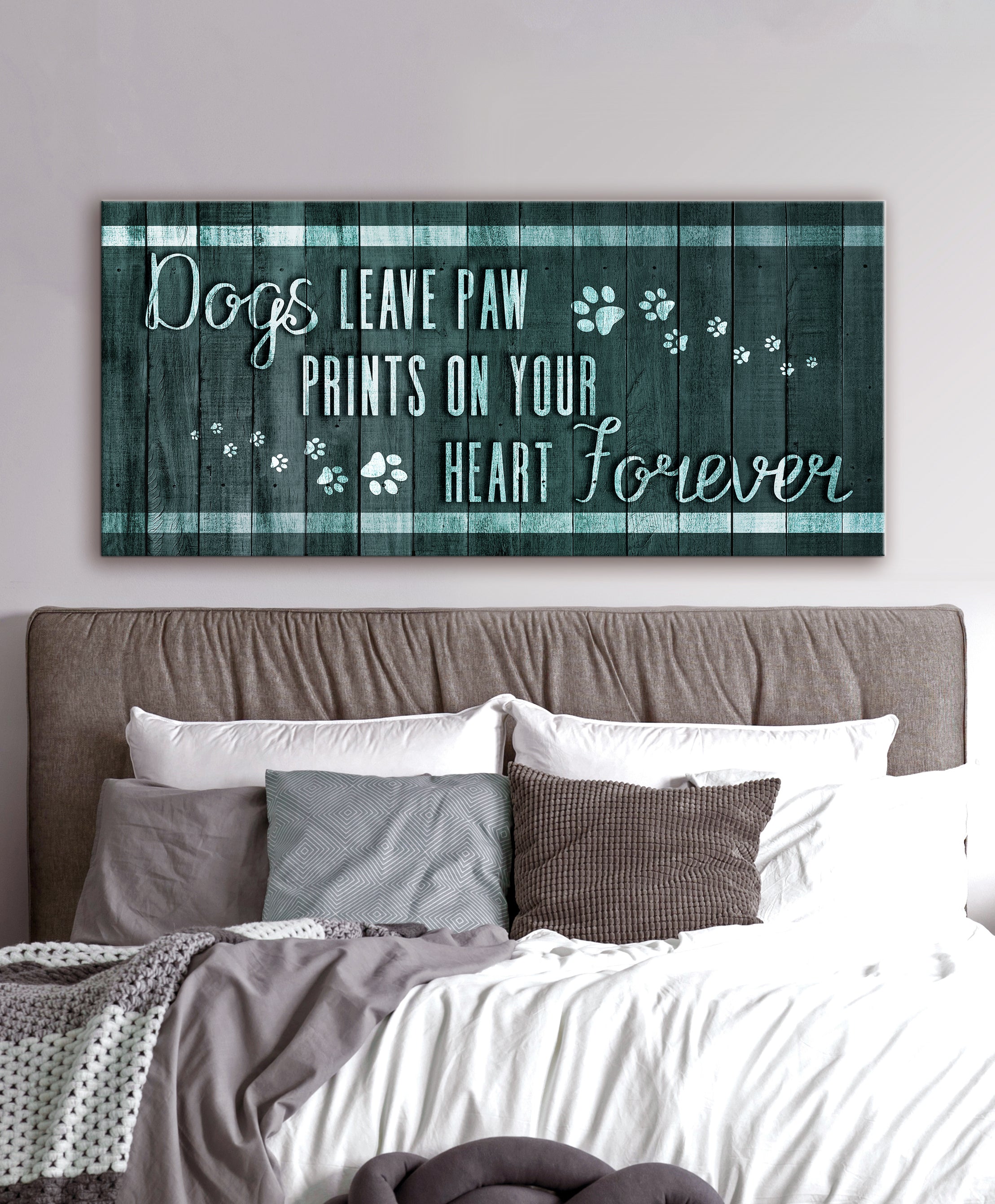 Ready-to-Hang Dog Paw Wood Frame Pet Wall Art - Buy 2, Save 20%