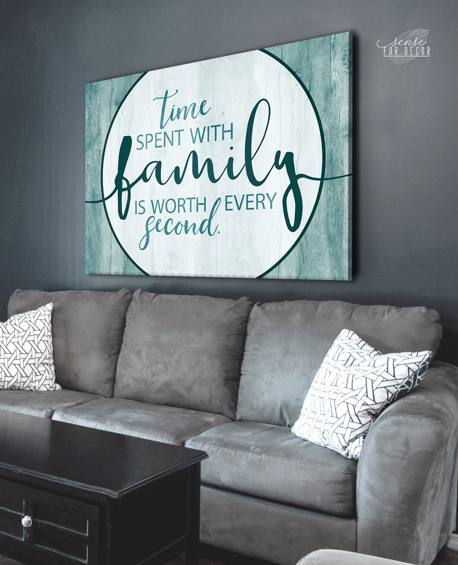 High - Quality Wood - Framed Family Wall Art: Every Moment with Family Counts (Ready to Hang)