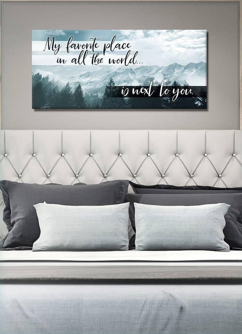 Exclusive! Bedroom Wall Art - Next To You (Wood Frame, Ready To Hang)