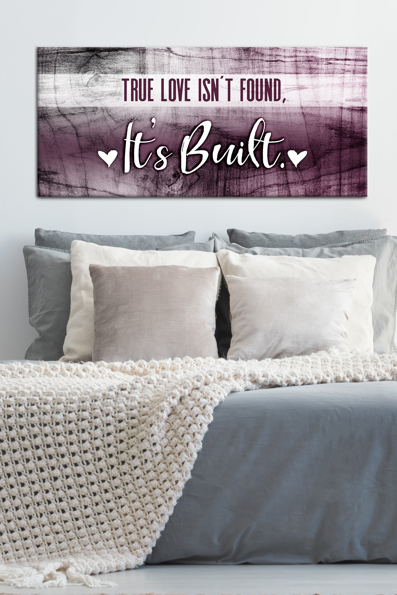 Exclusive Home Wall Art: True Love Is Built, Not Found (Wood Frame, Ready To Hang), Buy 2 Save 20%