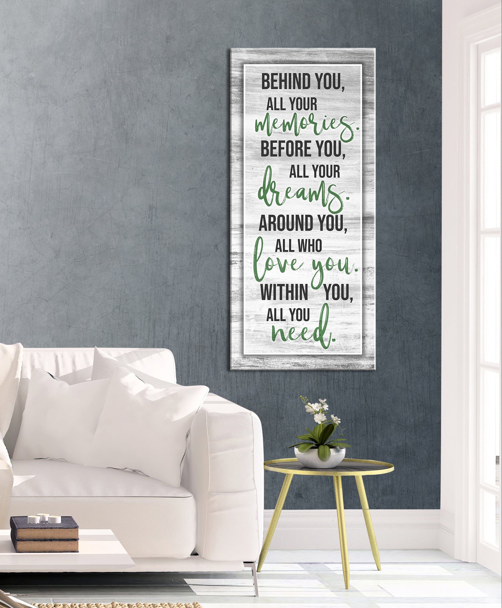 Ready-to-Hang Wood Framed Home Wall Art: Memories Behind You v2