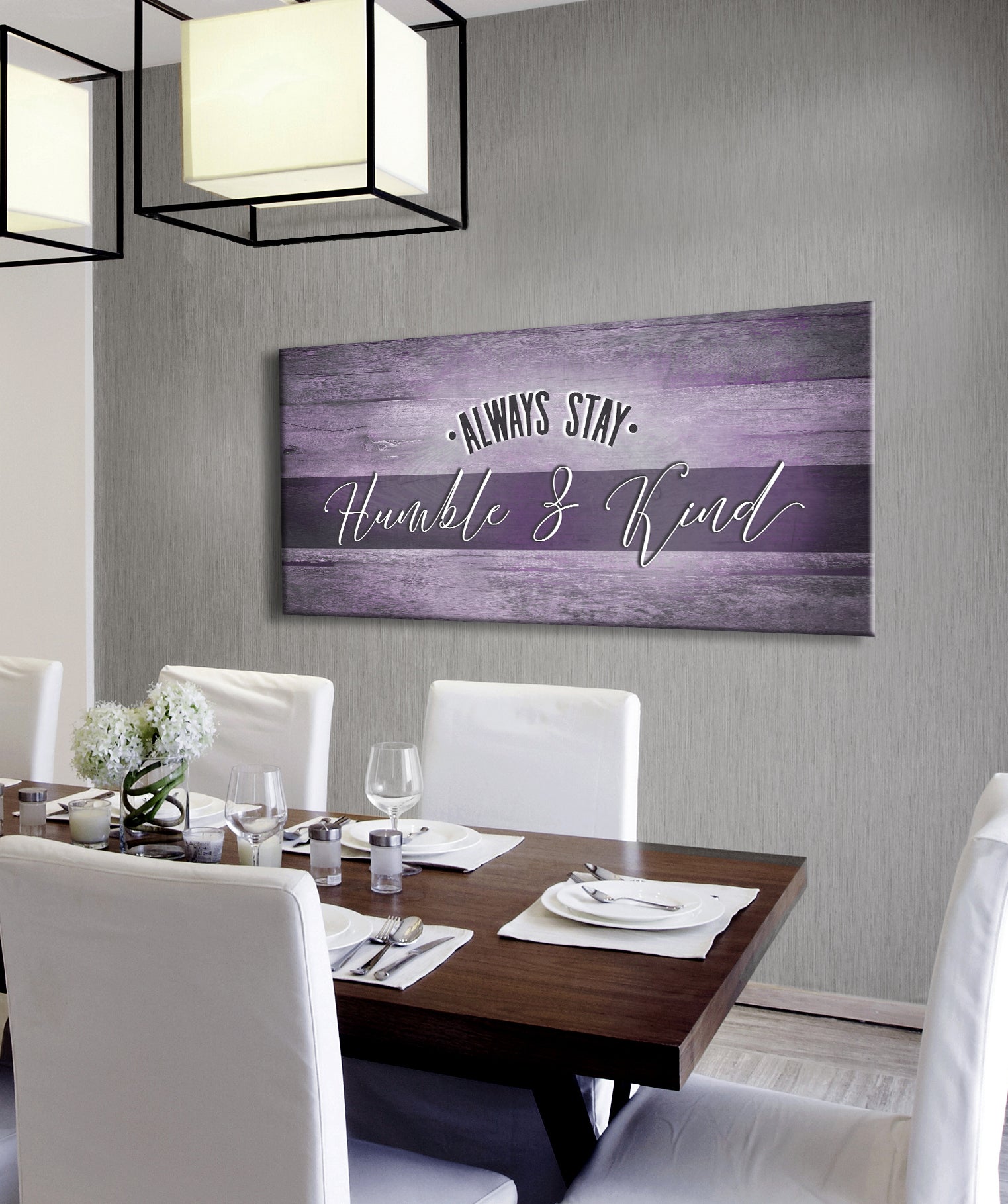 Limited Time Offer! High - Quality Wood - Framed Home Wall Art - Always Stay Humble And Kind V4, Ready To Hang