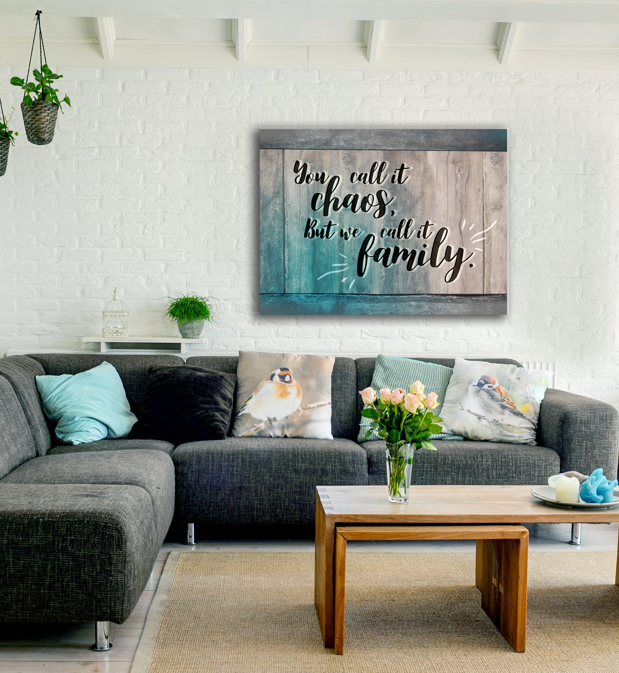 Exclusive Family Wall Art: 'You Call It Chaos We Call It Family' - Wood Frame, Ready to Hang! Buy 2, Save 20%