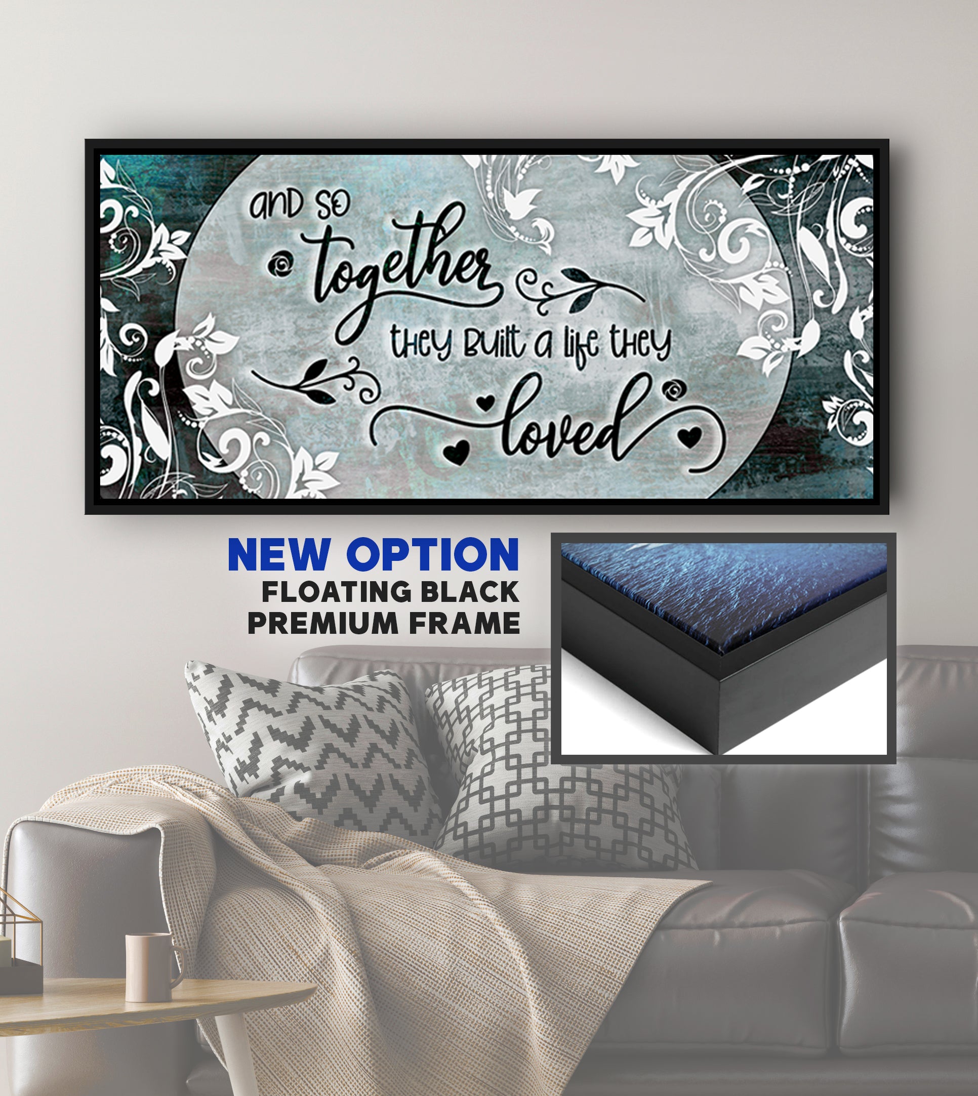 Hot! Couples Wall Art - Build a Loved Life Together V5