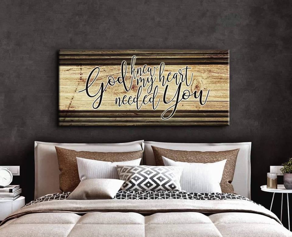 Exclusive Offer! Christian Wall Art - God Knew My Heart V11 with Wood Frame, Ready to Hang
