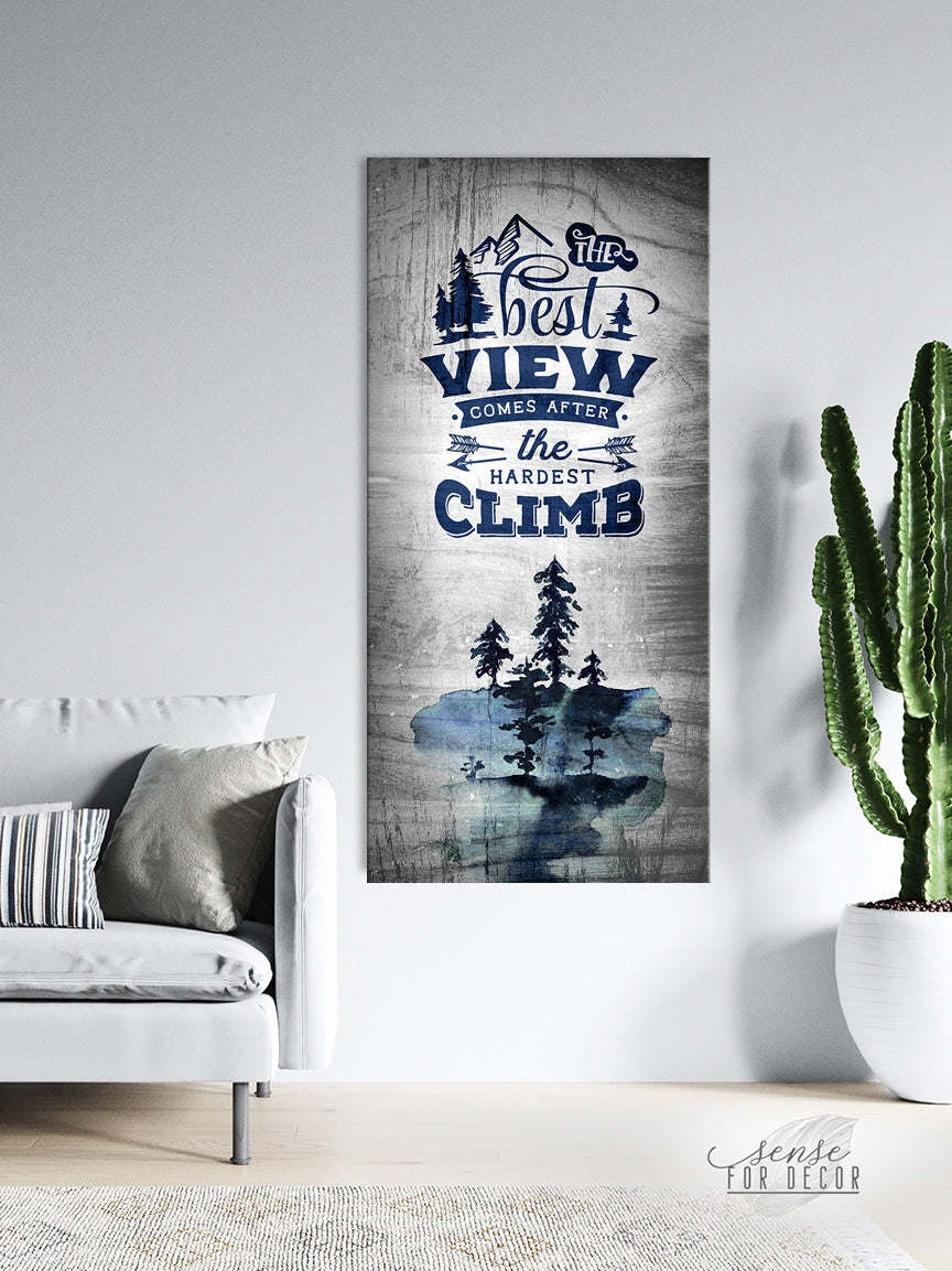 Inspire Wall Art: Best View After Hardest Climb V3 - Buy 2, Save 20%
