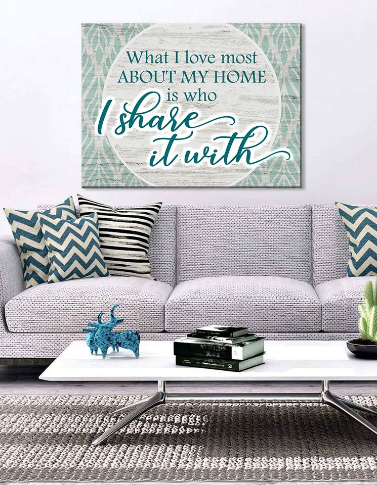 High - Quality Wood - Framed Wall Art: What I Love Most About My Home V3 (Ready To Hang)