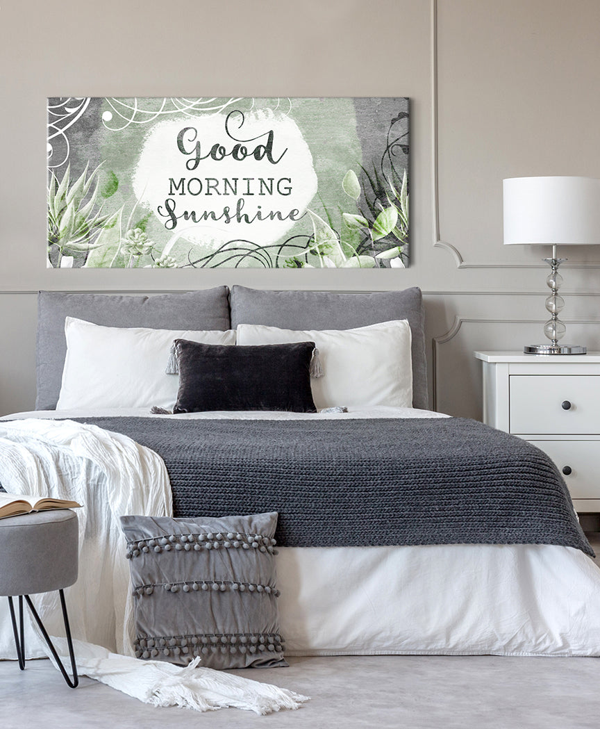 Ready-to-Hang Good Morning Sunshine V2 Wall Art with Wood Frame
