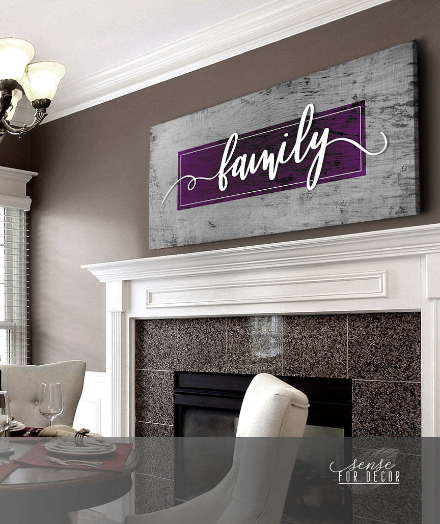 Family Word Sign V13: Ready-To-Hang Wood Frame Wall Art - Buy 2, Save 20%