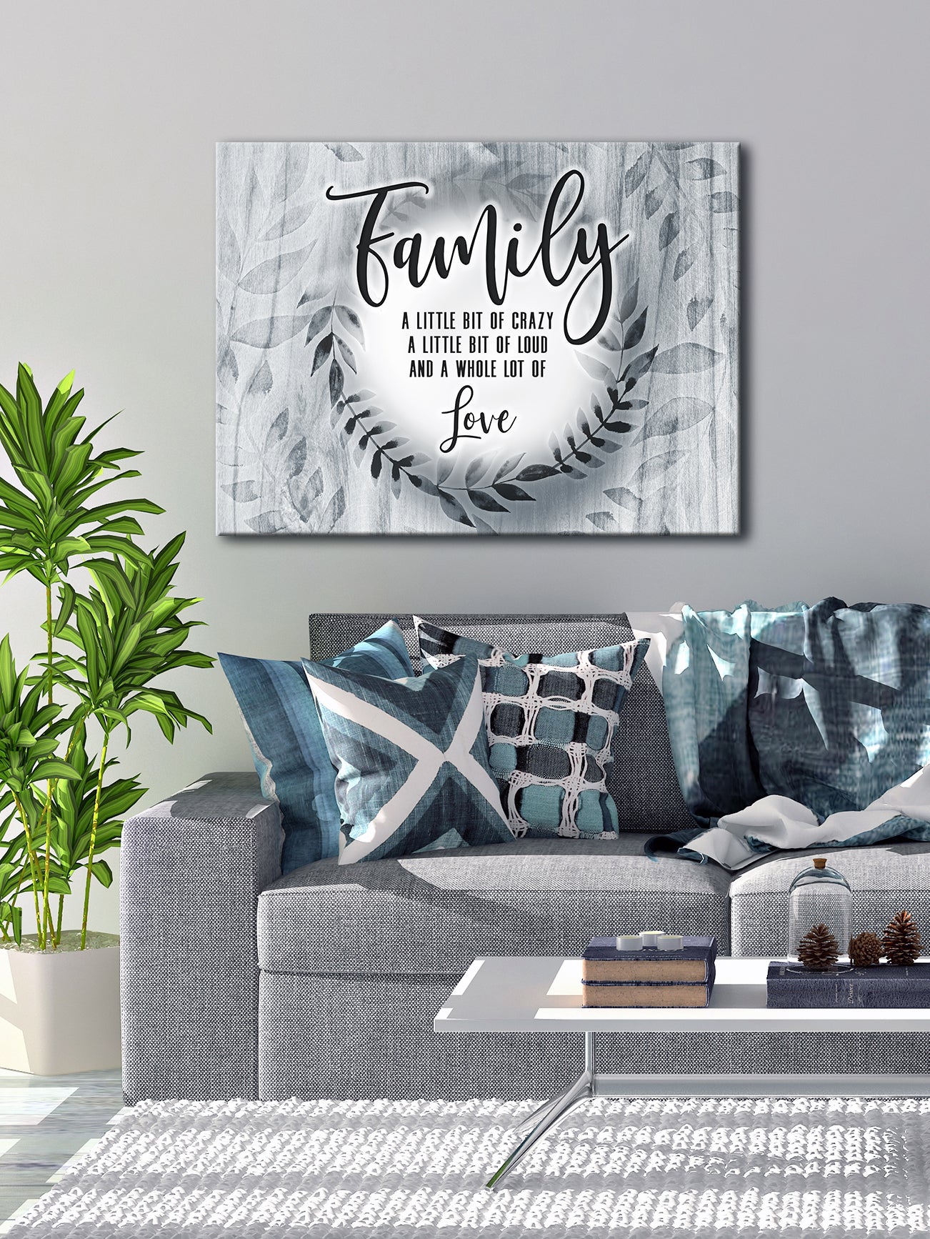 Limited Time Offer! Ready - To - Hang Wood - Framed Family Wall Art with a Touch of Crazy V3