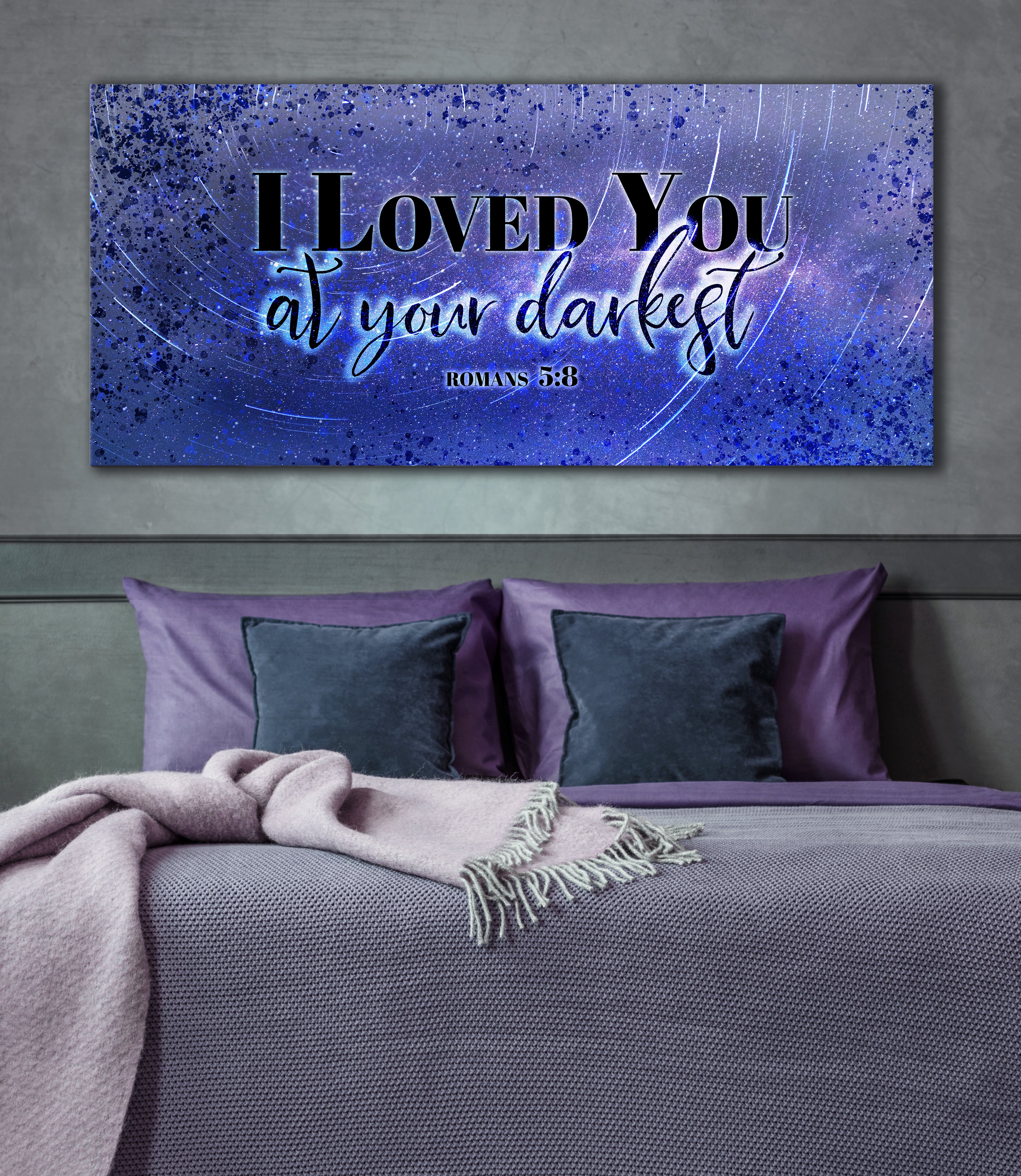 High - Quality Wood - Framed Couples Wall Art: Loved You at Your Darkest, Ready to Hang