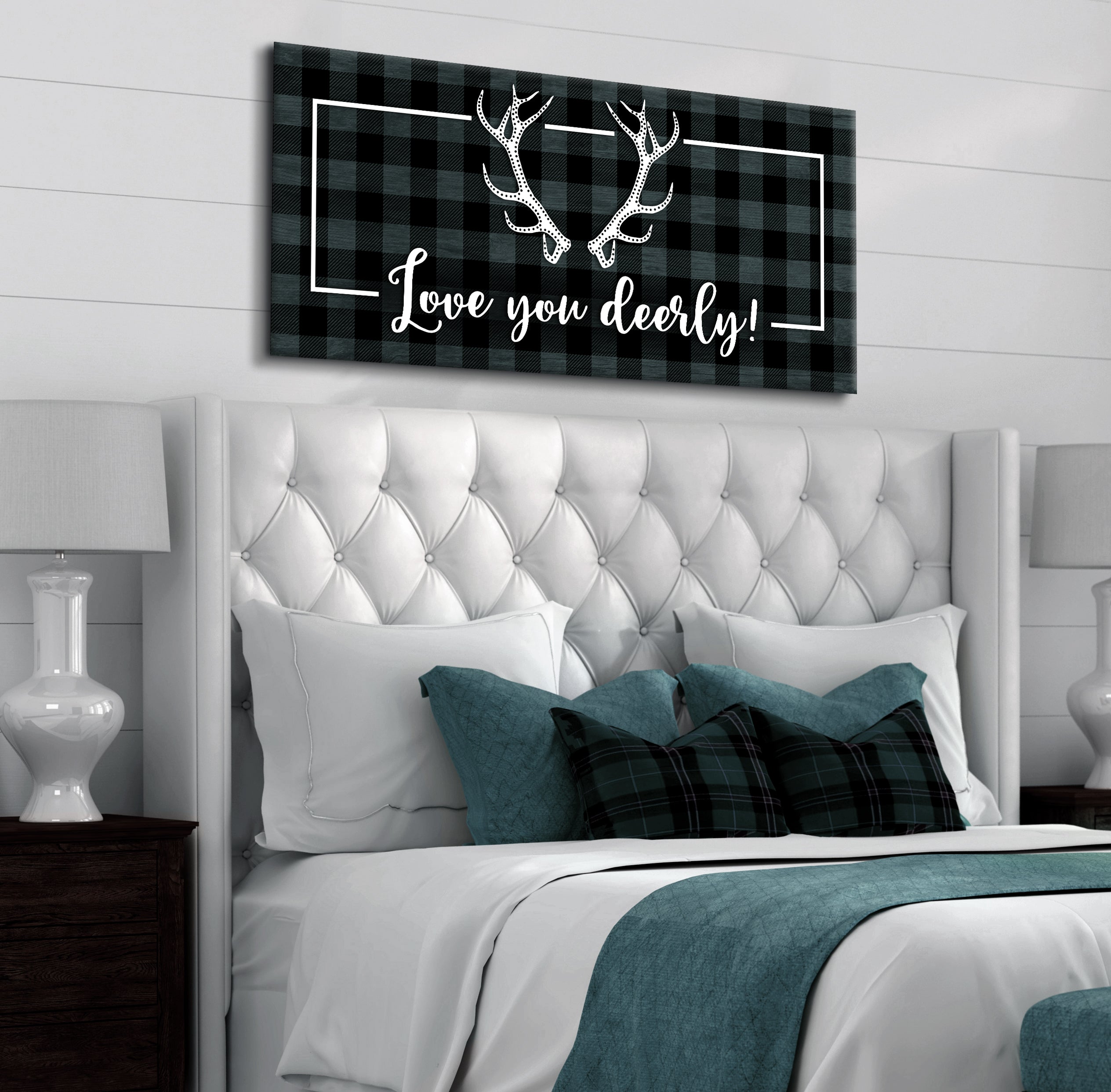 Hot! Love You Deerly Holiday Wall Art - Wood Frame, Ready To Hang