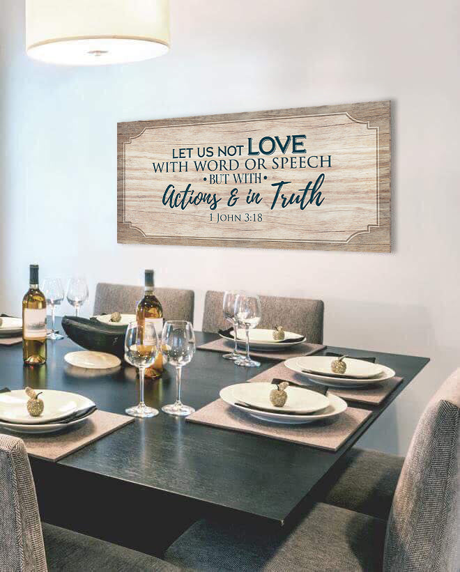 High - Quality Christian Wall Art with Wood Frame, Ready To Hang: Love Beyond Words