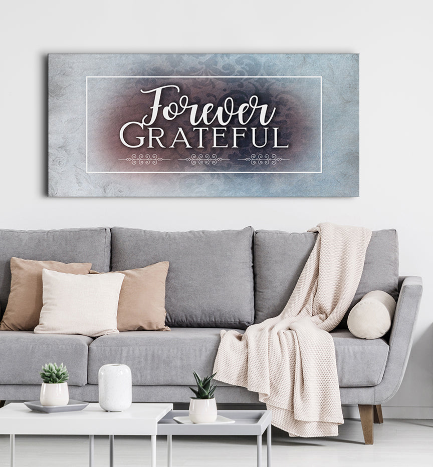 Hot Deal! Forever Grateful V2 Wood Frame Wall Art, Ready To Hang