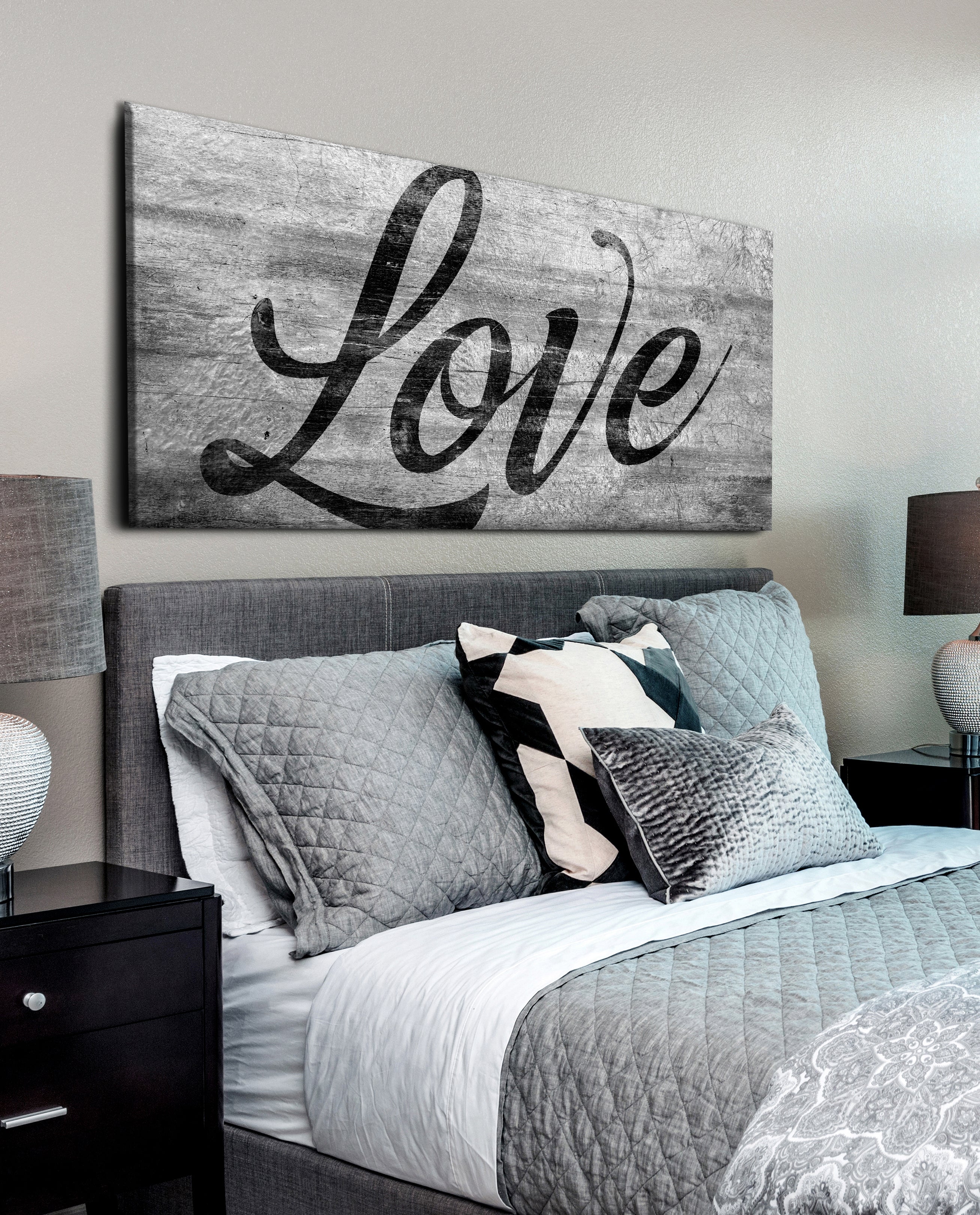 Exclusive Couples Wall Art: Love Word Design with Wood Frame, Ready to Hang - Buy 2 Get 20% Off!