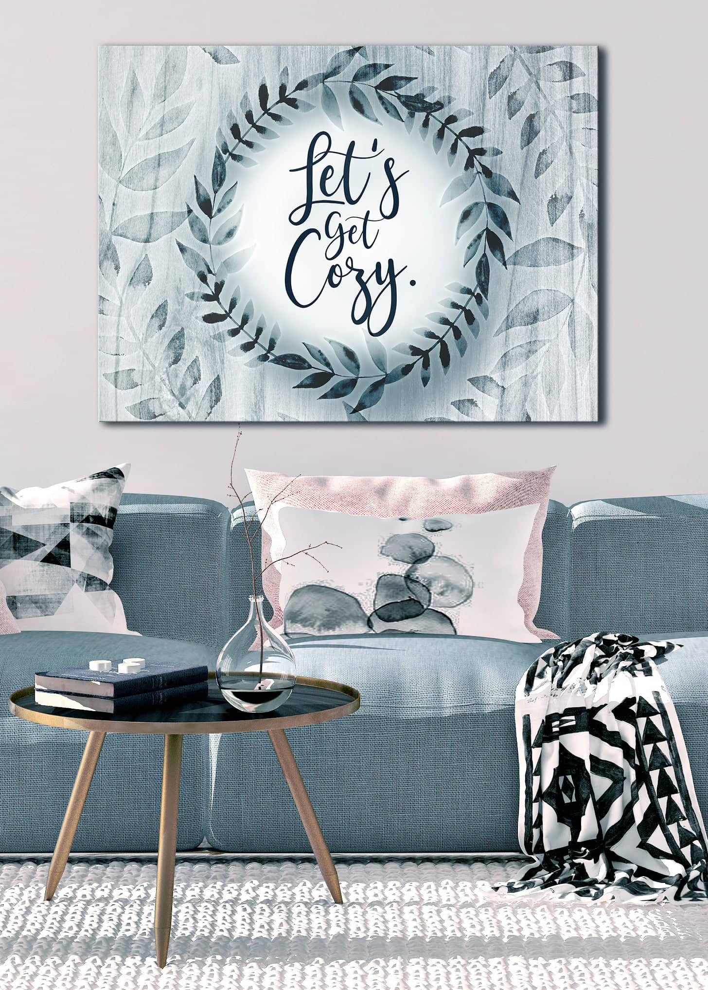 Cozy Bedroom Wall Art V2: Wood Frame, Ready To Hang - Buy 2, Save 20%