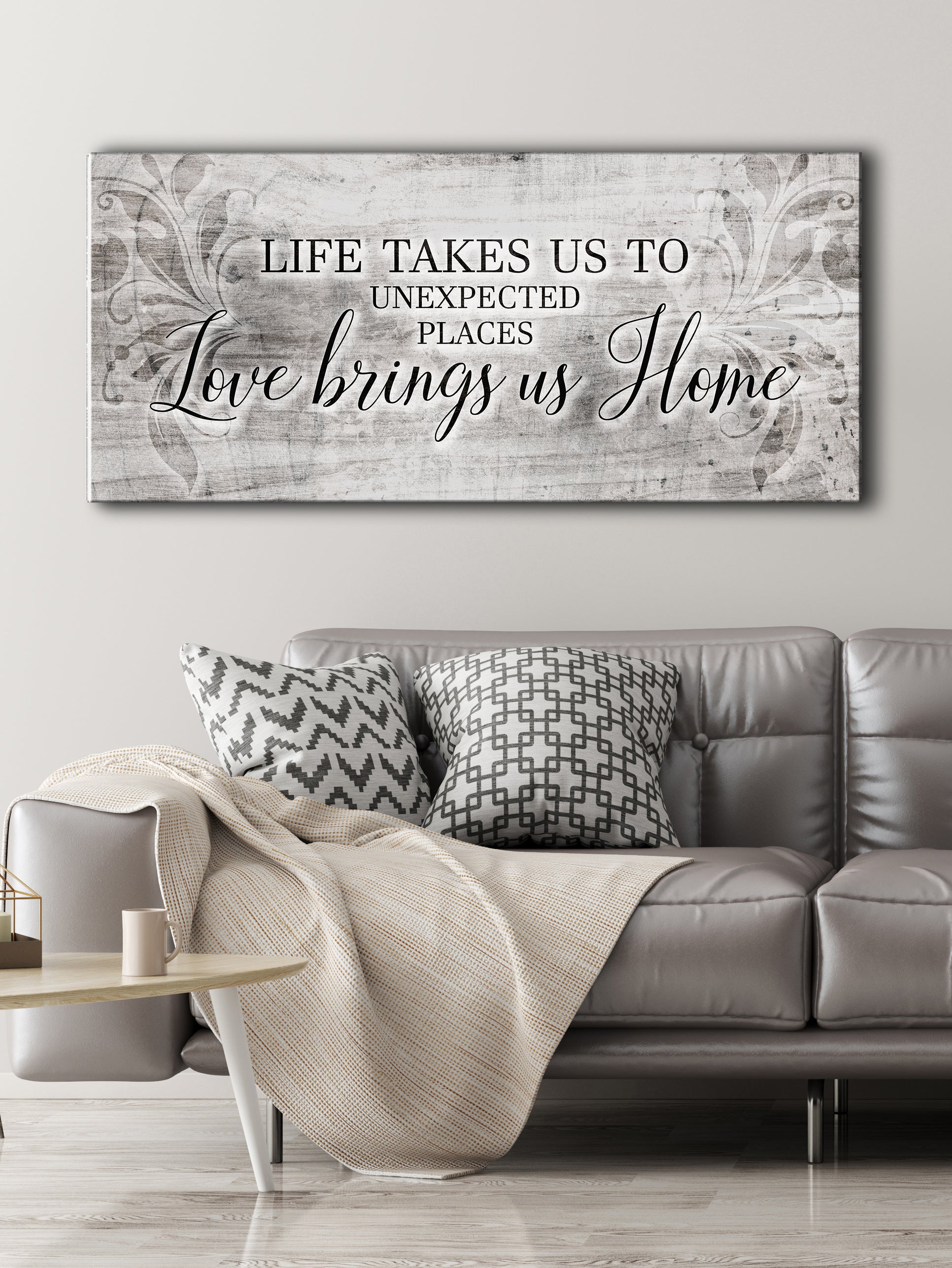 Hot Deal! Ready-to-Hang Wood Frame Home Wall Art - Life Leads to Unexpected Places V2