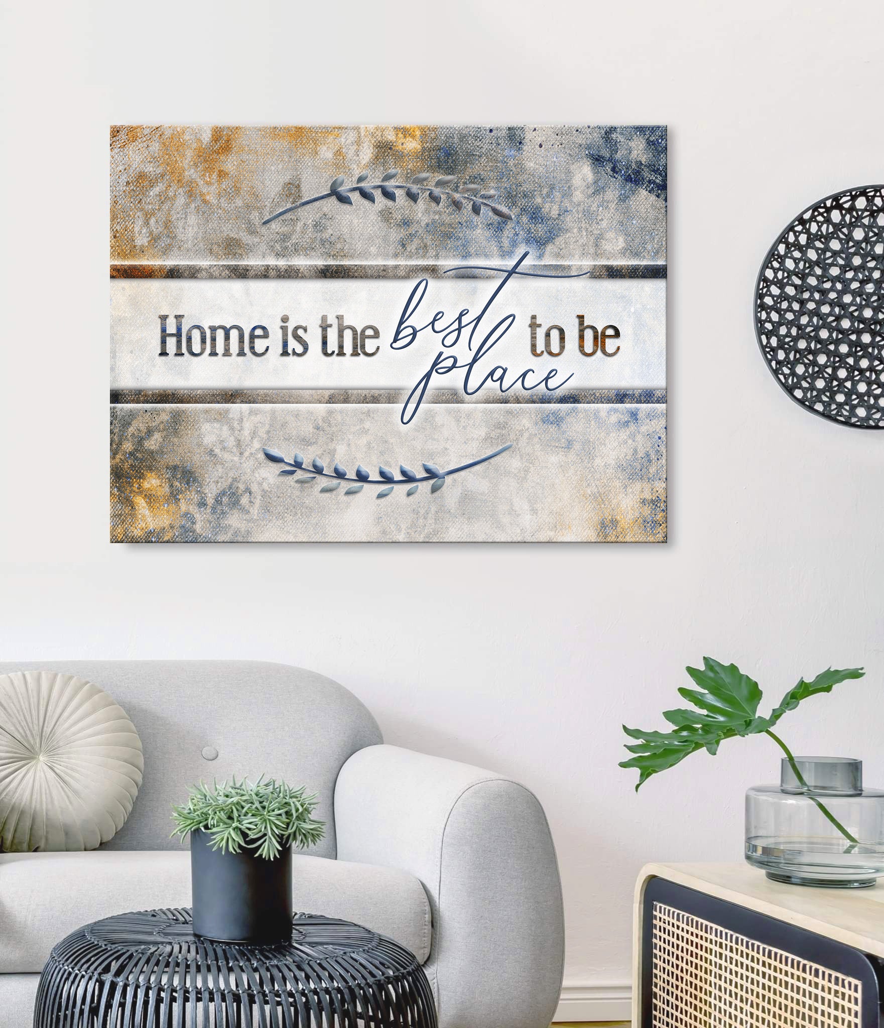 High - quality Wood - framed Home Wall Art: Home is the Best Place (Ready to Hang)