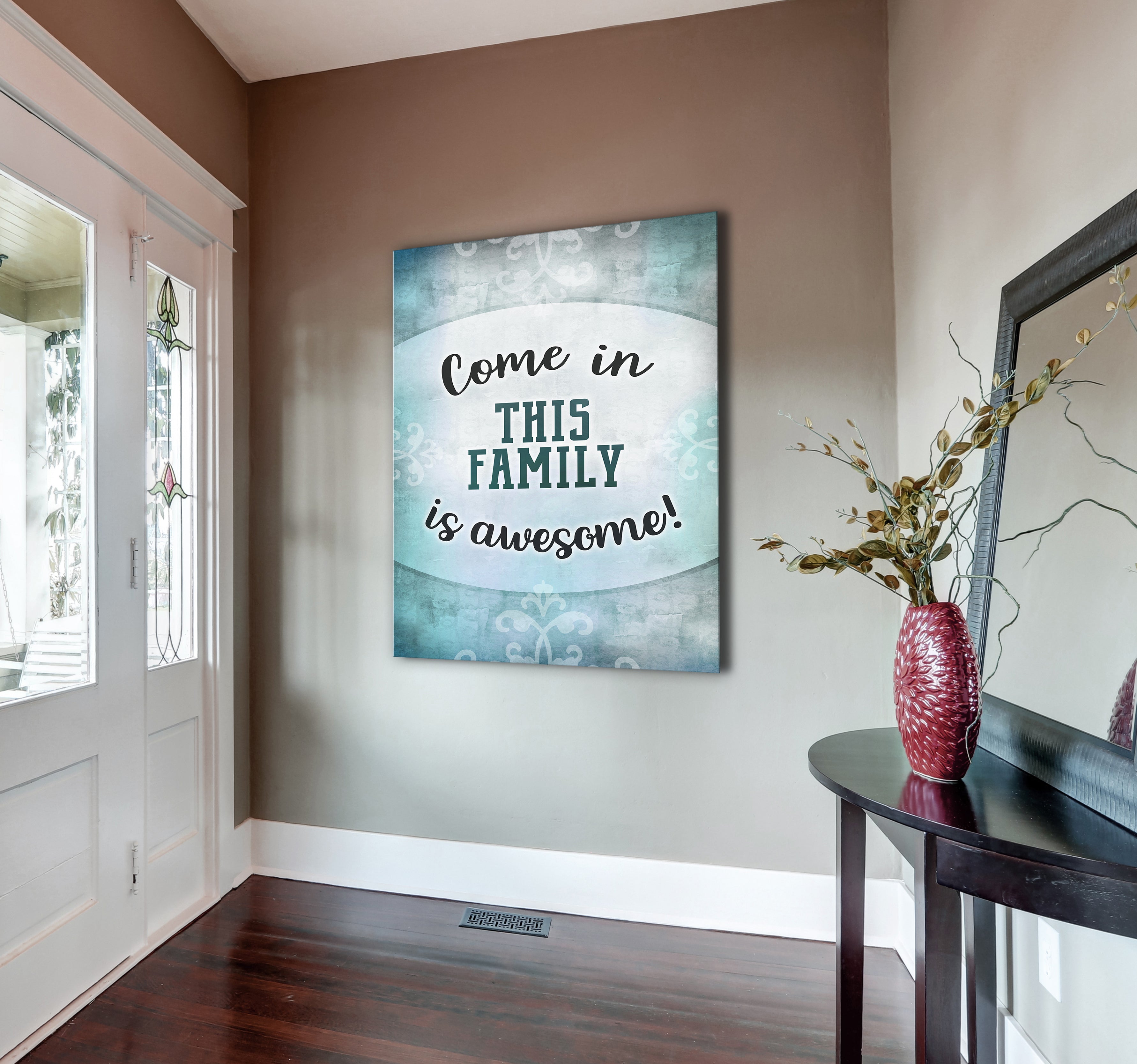 Exclusive Family Wall Art: 'This Family Is Awesome' Wood Frame, Ready To Hang - Buy 2, Save 20%
