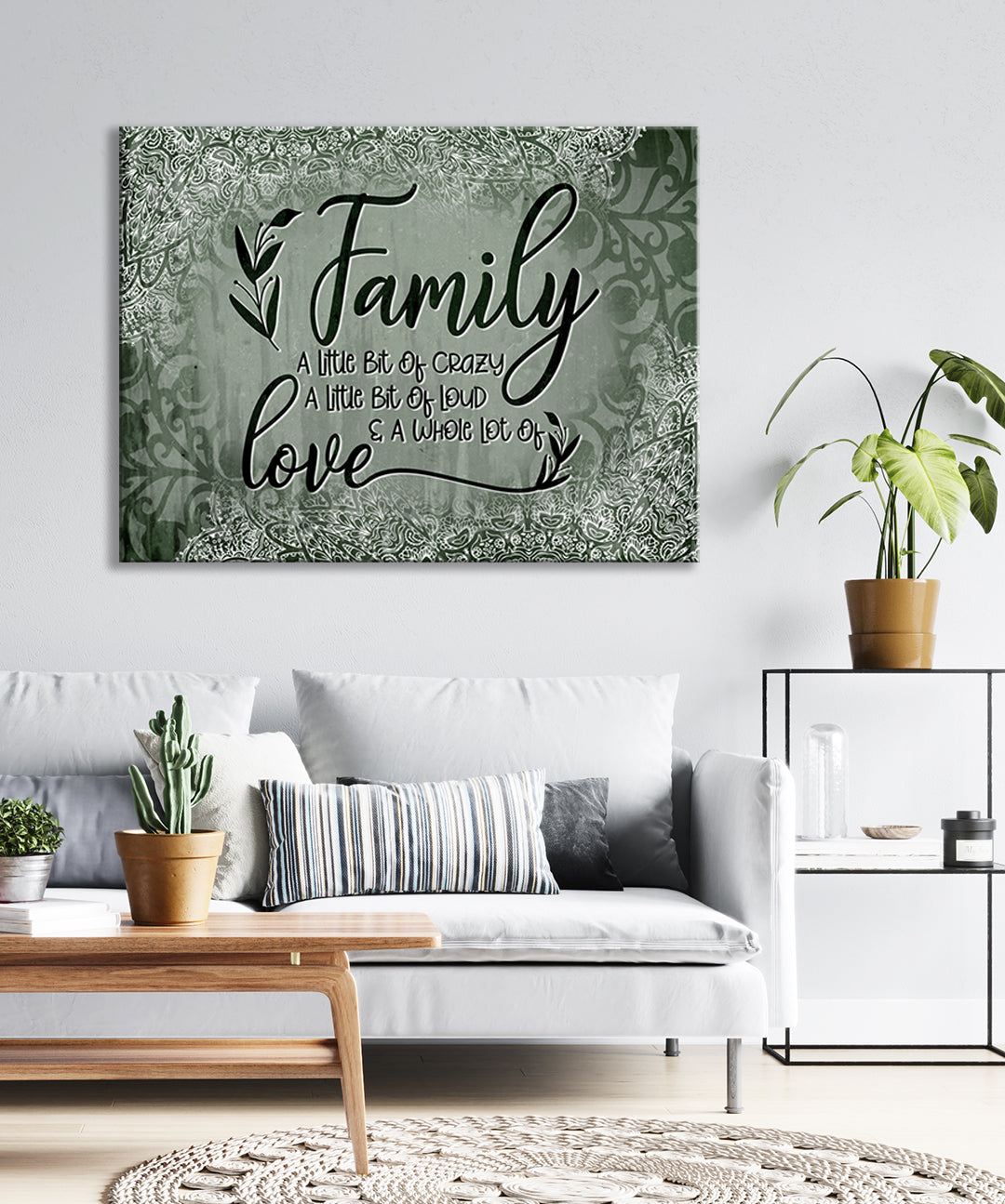 Exclusive Family Wall Art V12: A Bit of Crazy in Wood Frame, Ready to Hang! Buy 2 Save 20%
