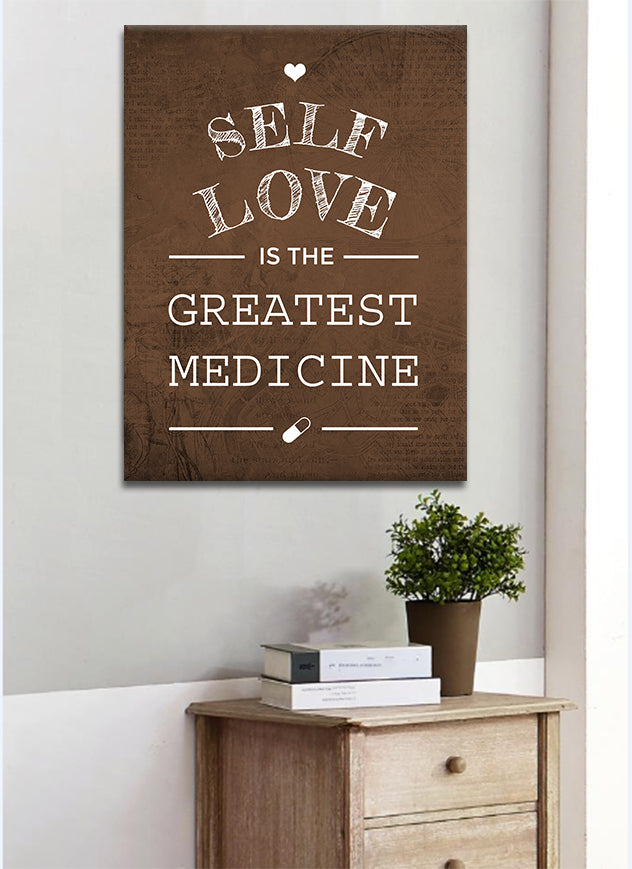 Hot Deal! High - quality Self Love Wall Art with Wood Frame, Ready to Hang for Your Home
