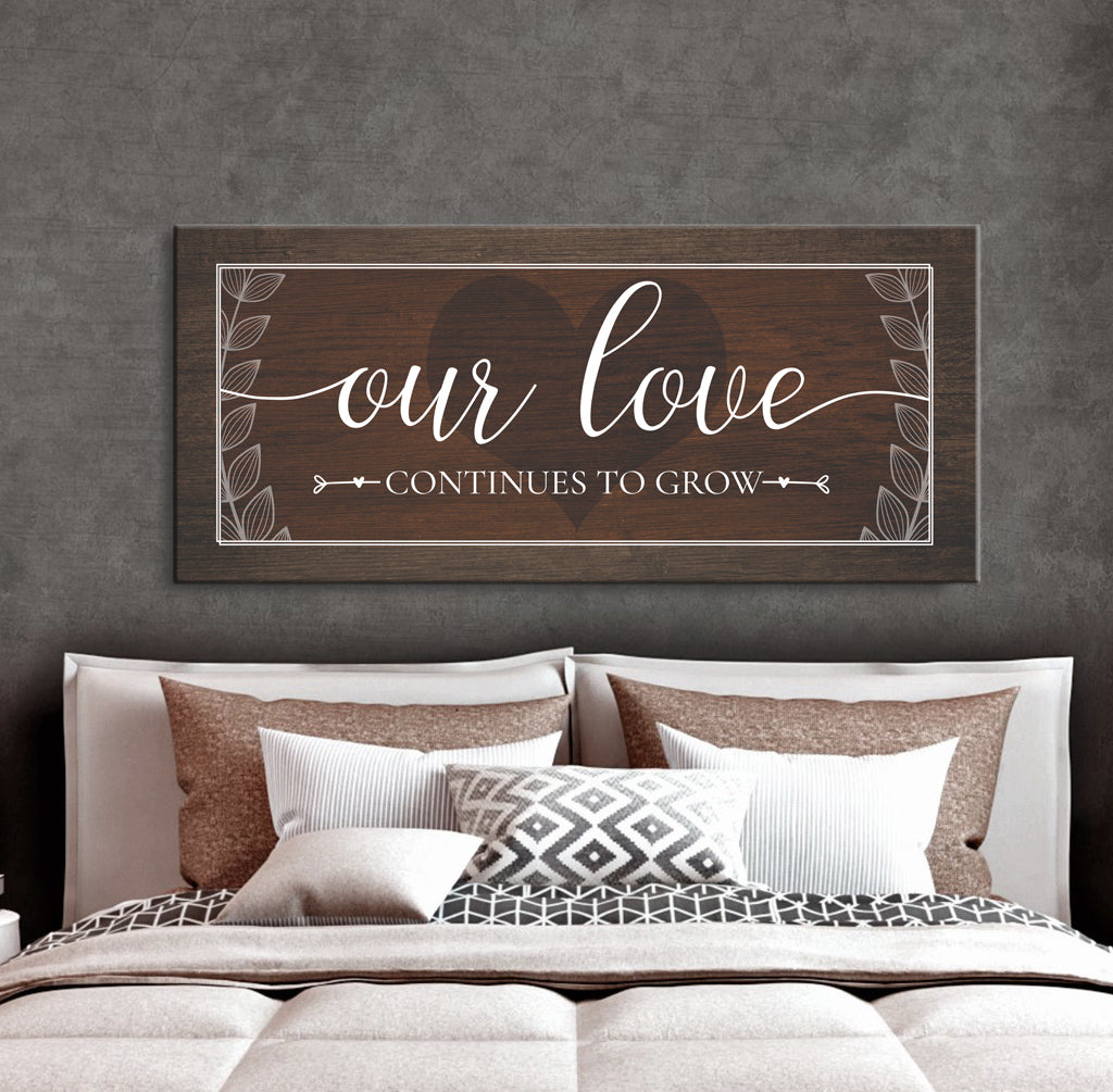Hot Deal! Ready-to-Hang Wood Frame Couples Wall Art - Our Love Keeps Growing