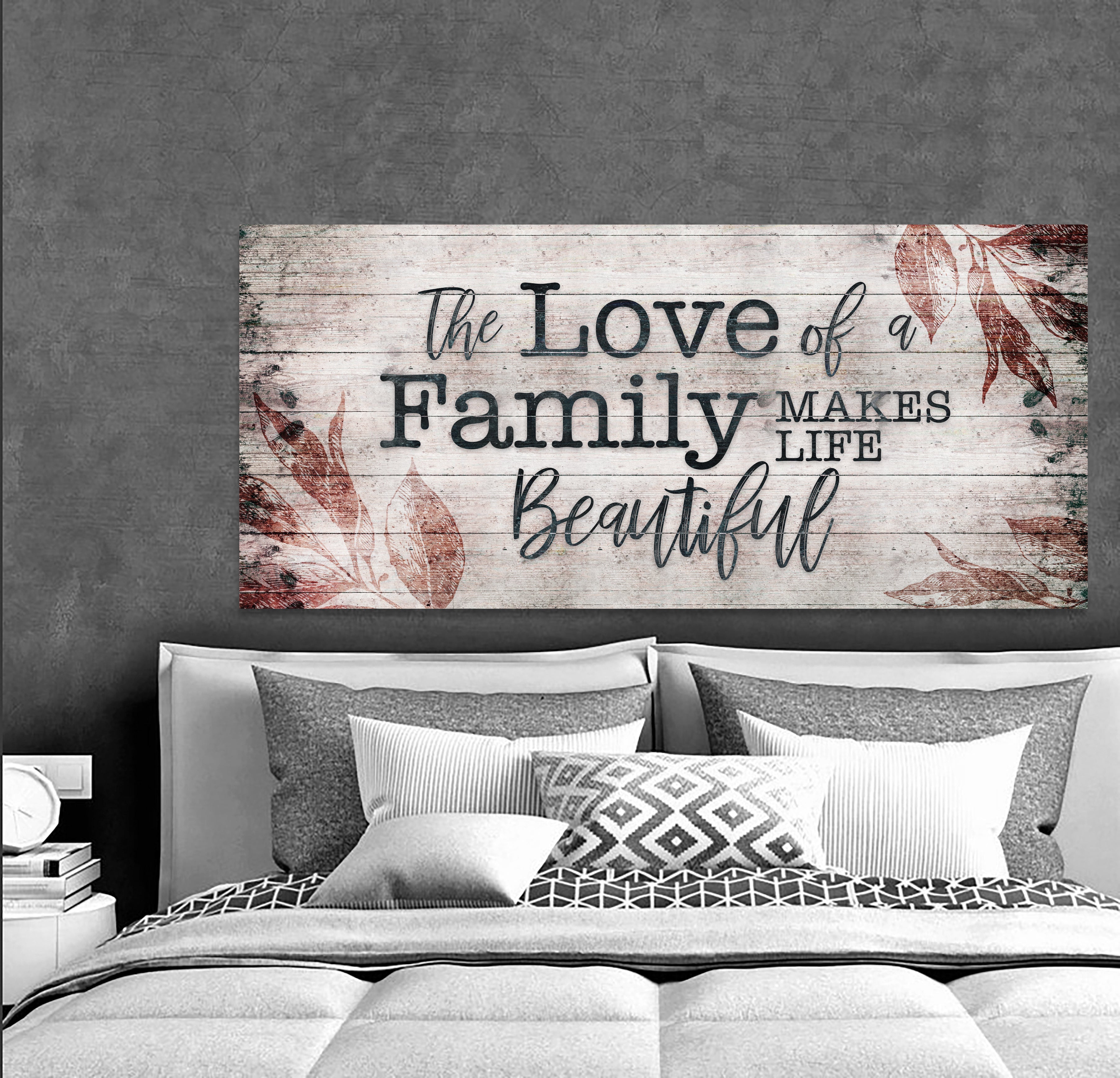 Limited Time Offer! High - Quality Wood - Framed Home Wall Art: The Love Of A Family, Ready To Hang