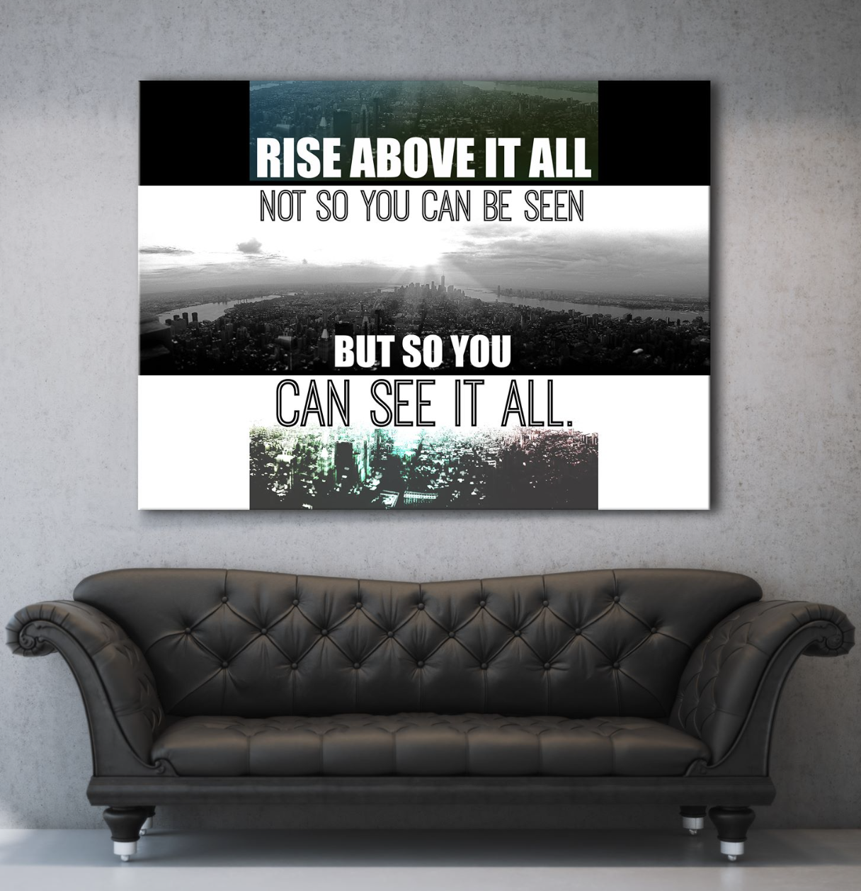 Hot Deal! Business Wall Art - Rise Above It All (Wood Frame, Ready To Hang)