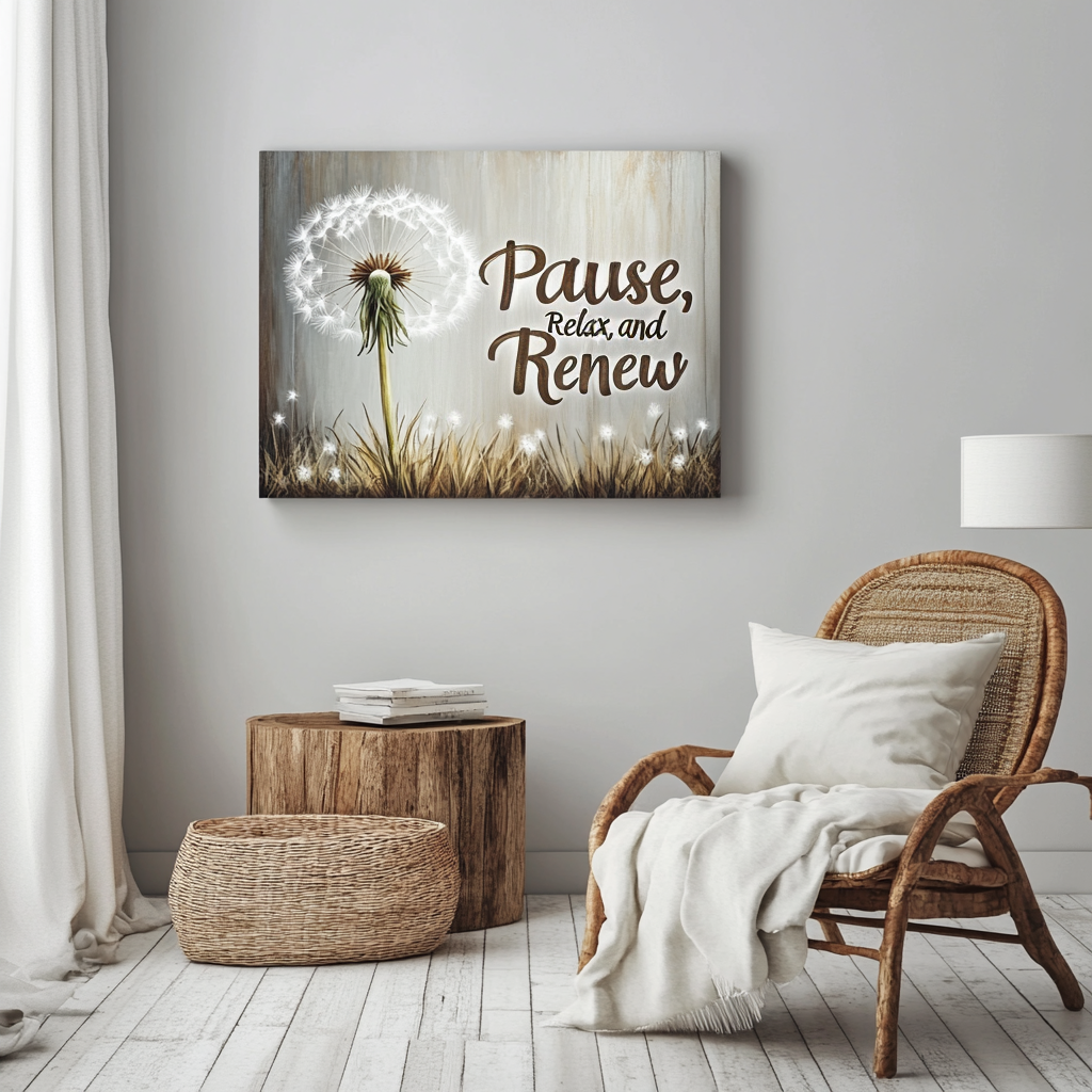 Pause, Relax, and Renew Version 2 - Ideal for Stress Relief