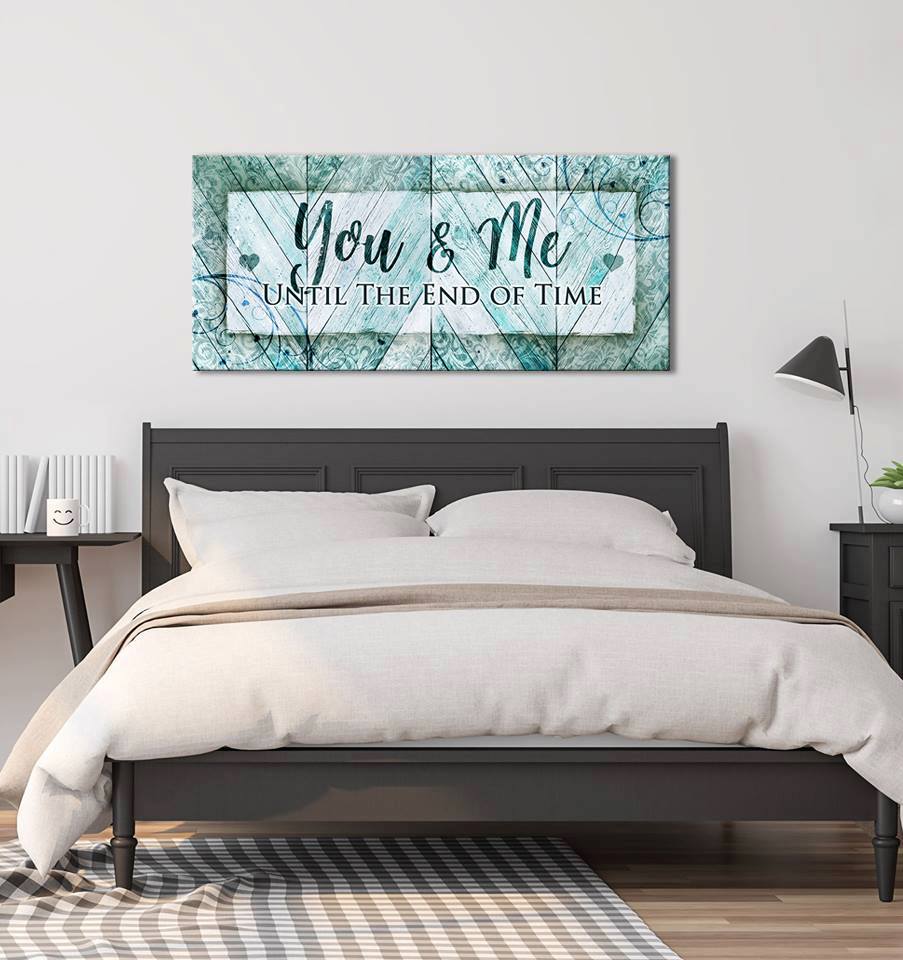 Hot Deal! Couples Wall Art 'Until The End Of Time' with Wood Frame, Ready To Hang