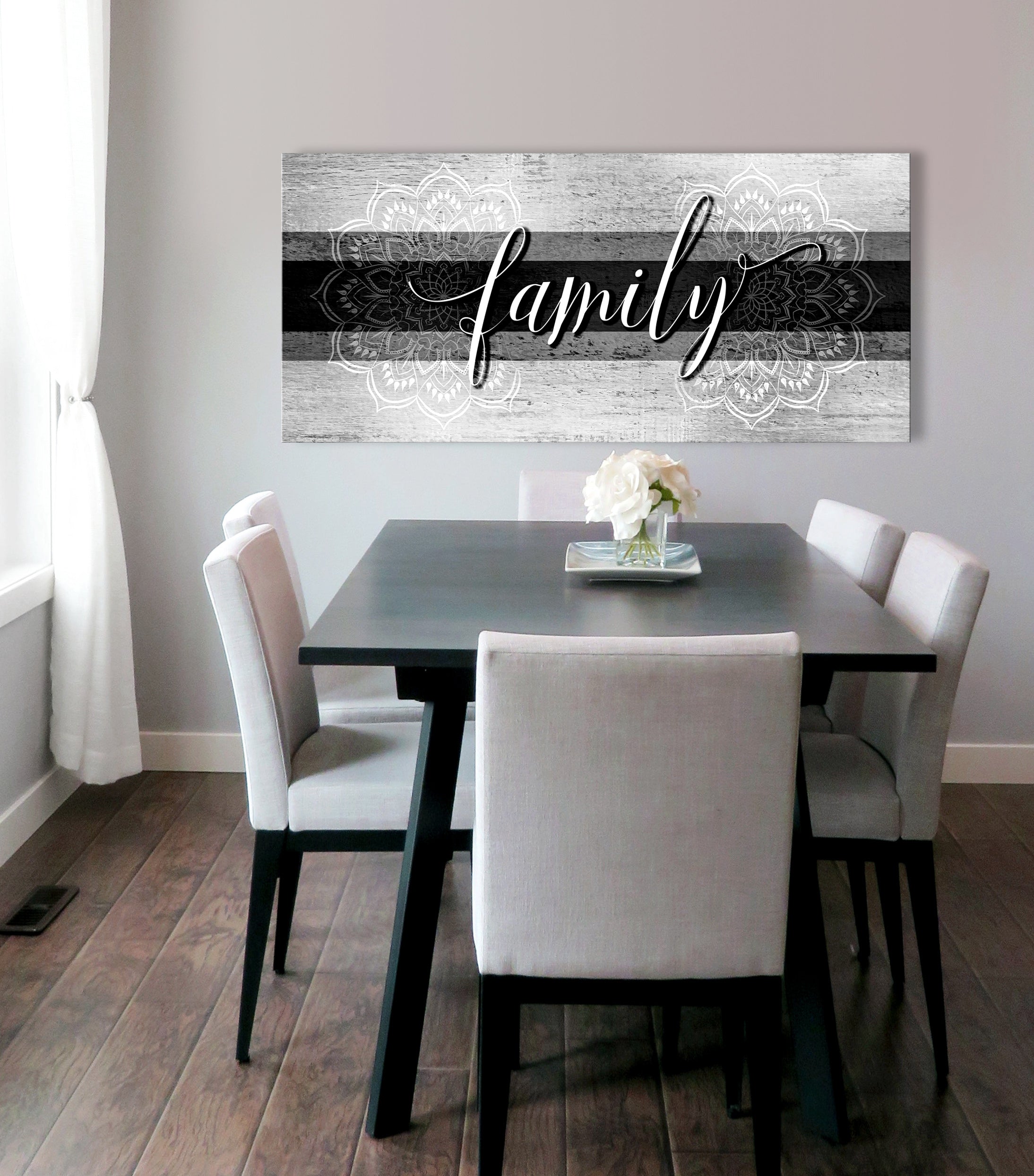 Hot Deal! Boho Family Word Wall Art V9 with Wood Frame, Ready to Hang for Your Family