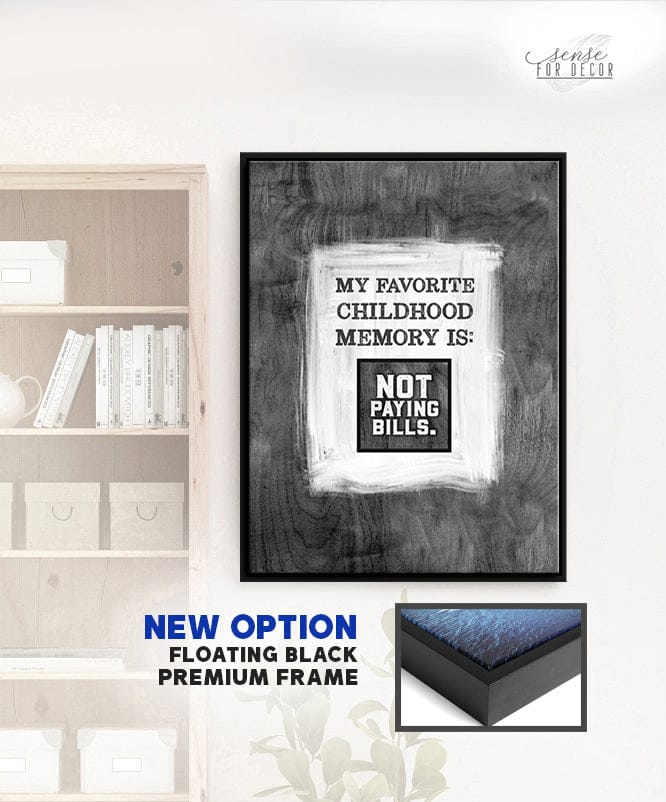 Exclusive Offer! Ready-to-Hang Wood Frame Home Wall Art of My Favorite Childhood Memory