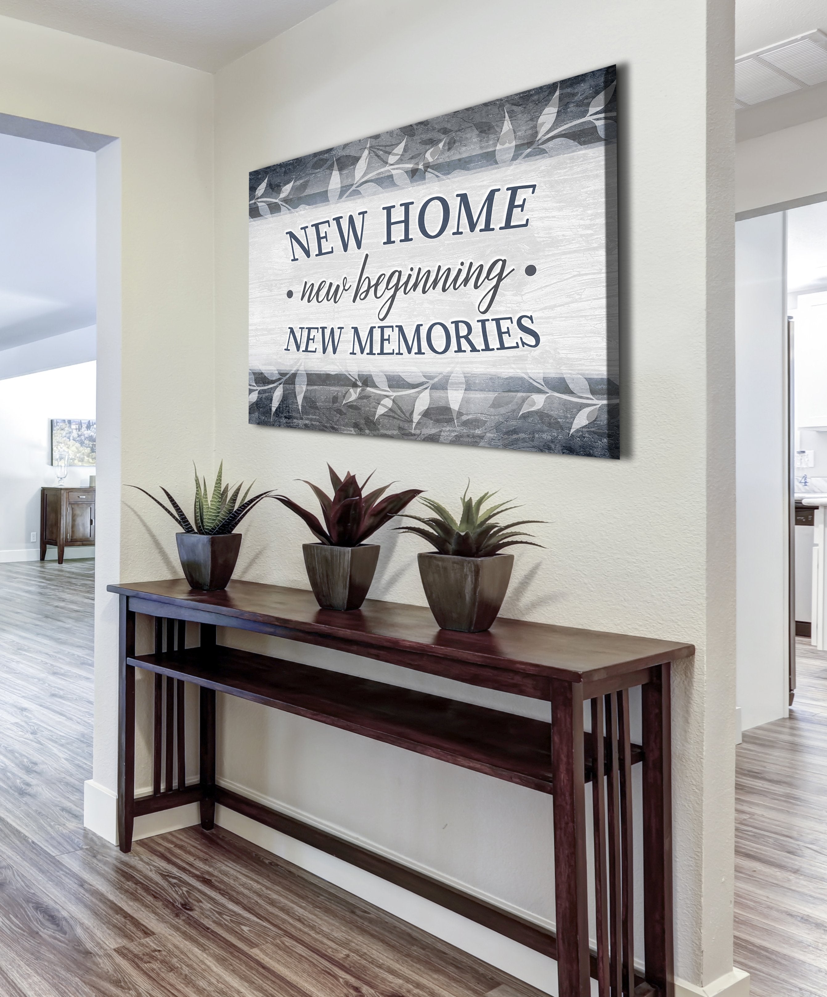 Exclusive Offer! New Home New Beginning V11 Wood Frame Wall Art, Ready To Hang