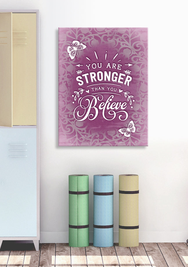 Limited Time Offer! High - Quality Fitness Wall Art with Wood Frame Ready to Hang: You're Stronger Than You Think